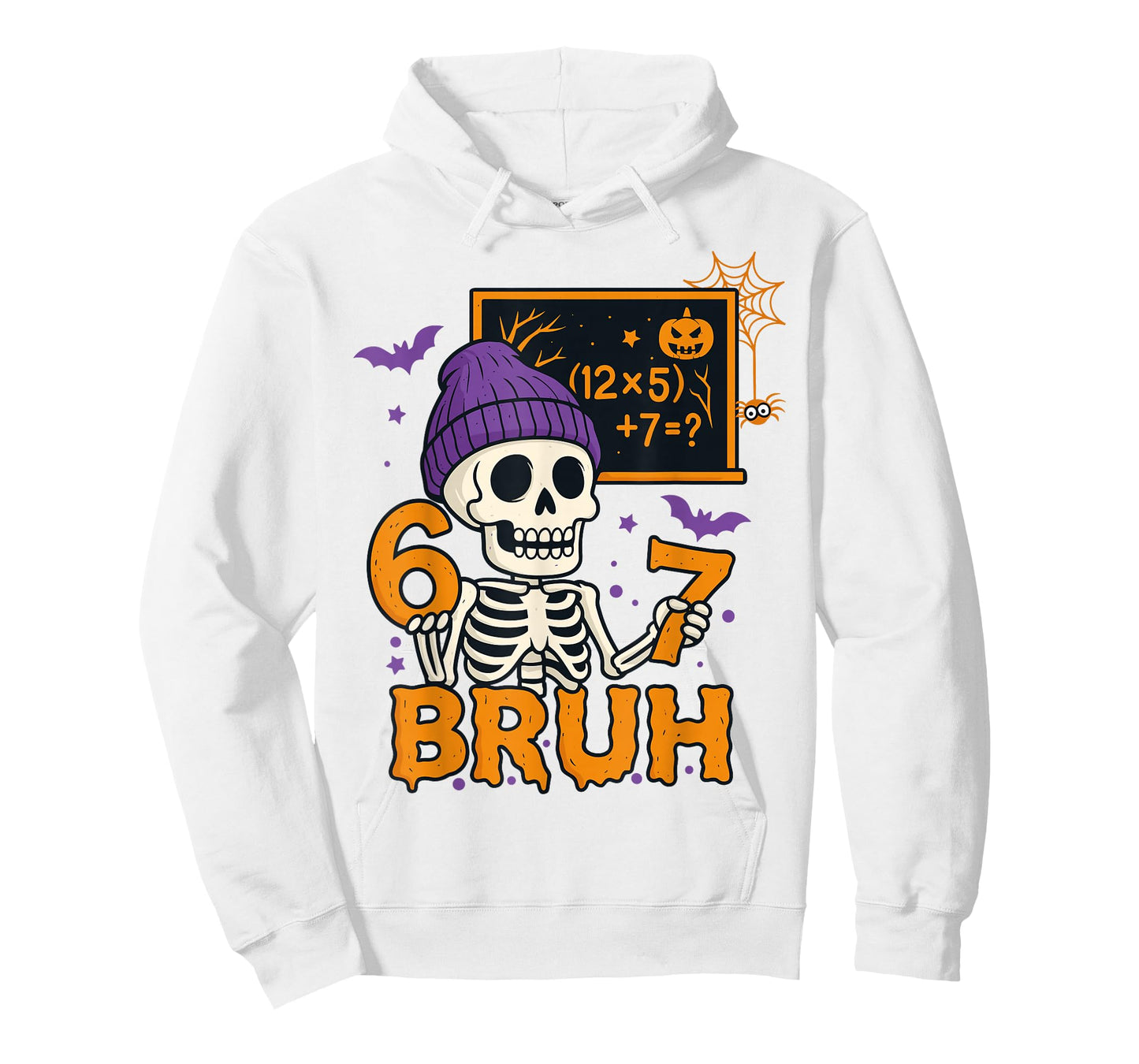 67 Teacher Halloween Skeleton Six Seven Meme Brainrot Math T-Shirt