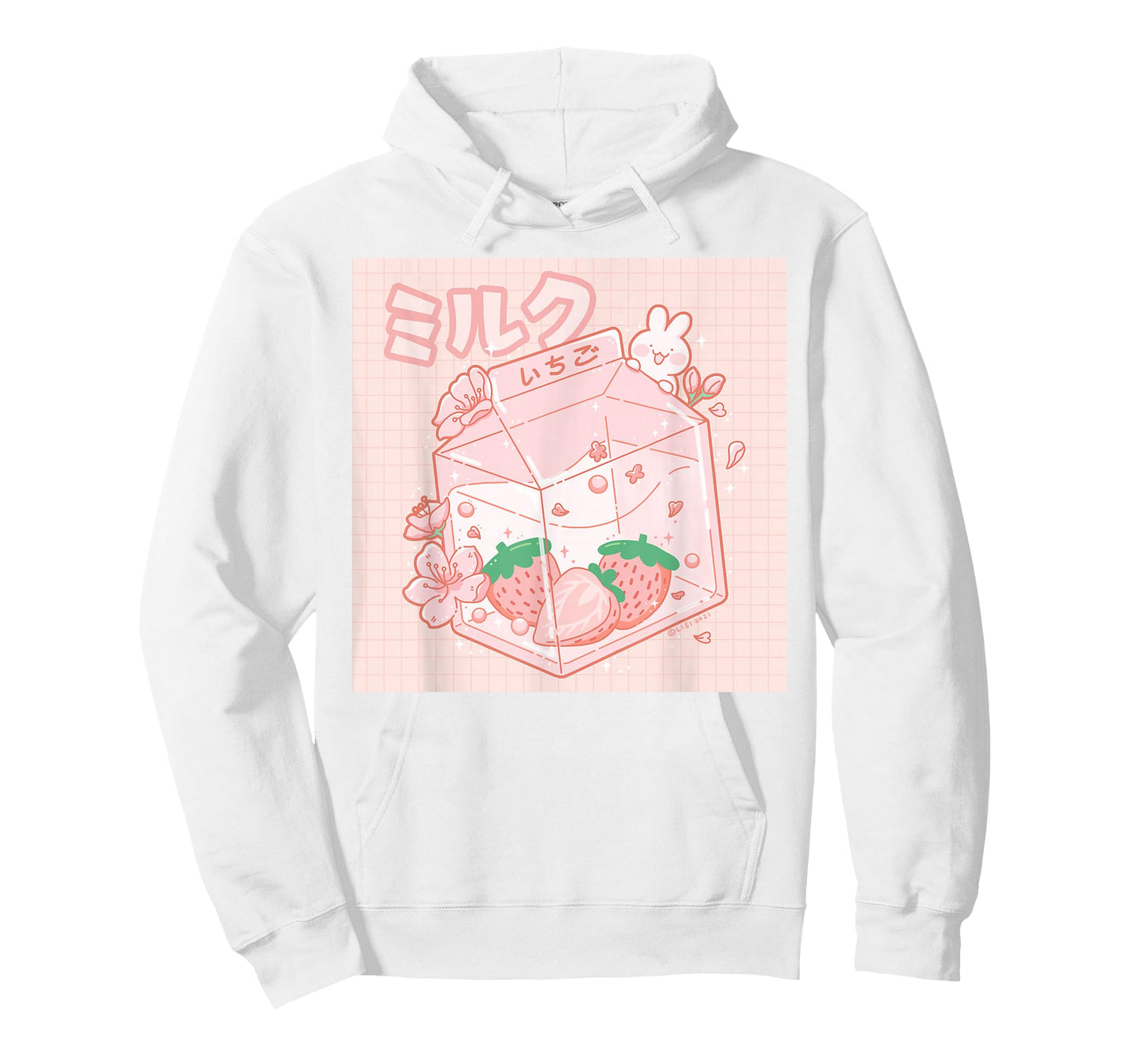 Strawberry Milk Bunny Japanese Kawaii Anime Aesthetic T-Shirt