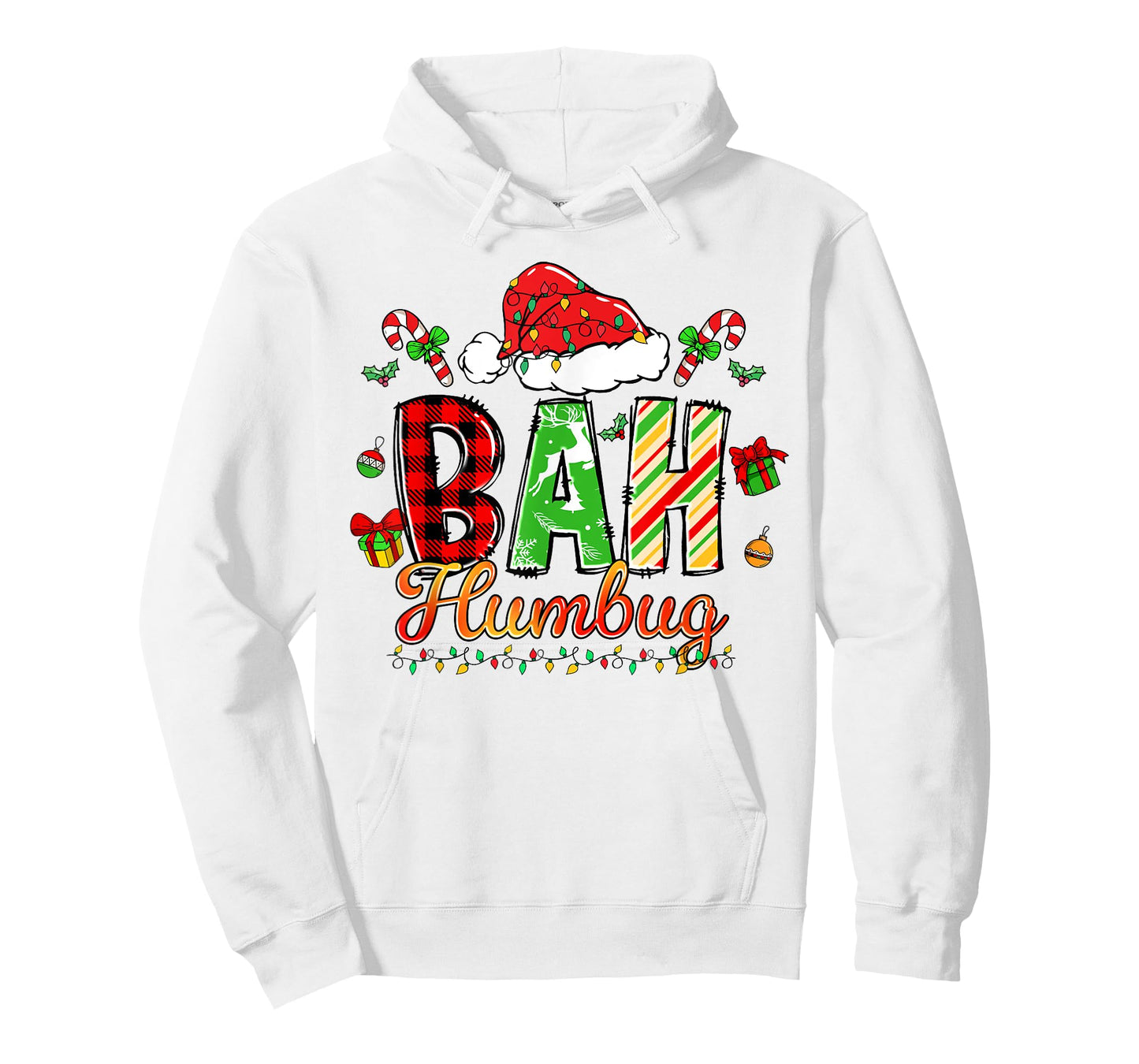 Bah Humbug Funny Sarcastic Christmas Doodle Groovy T-Shirt