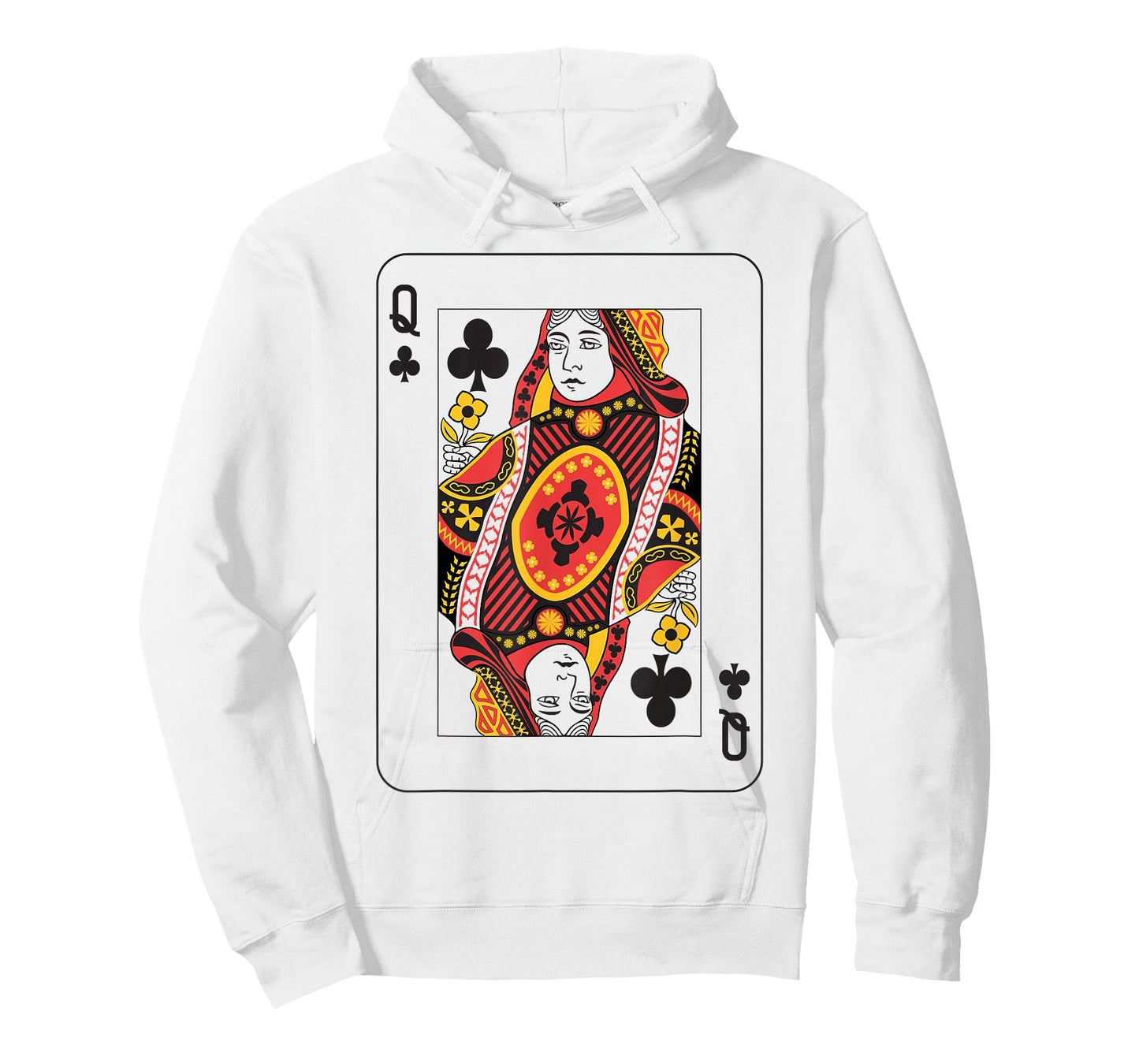 Queen of Clubs | Deck of Cards Front and Back Group Costume T-Shirt