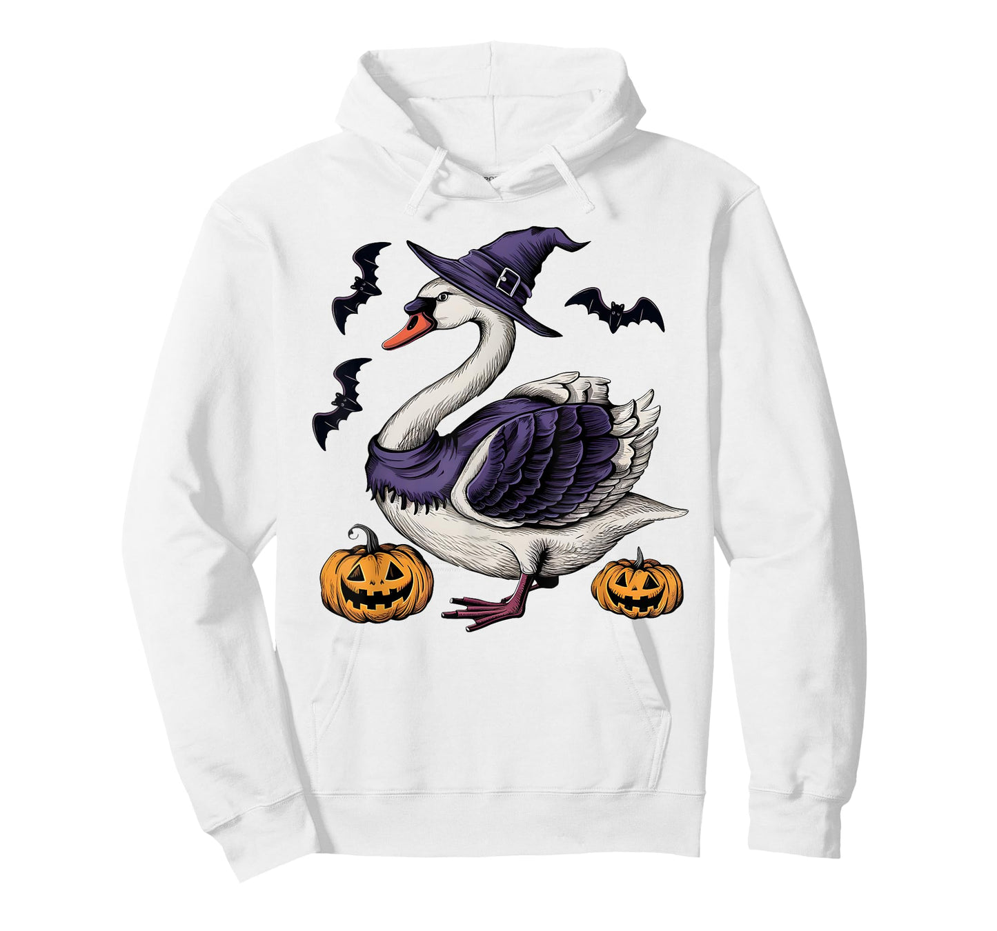 Funny Swan Bird Halloween Costume Scary Pumpkin Bat Witch T-Shirt