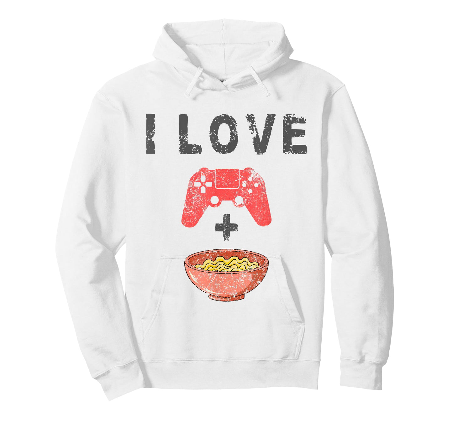 I Love Ramen and Gaming Funny Retro Noodles Gamer T-Shirt Small