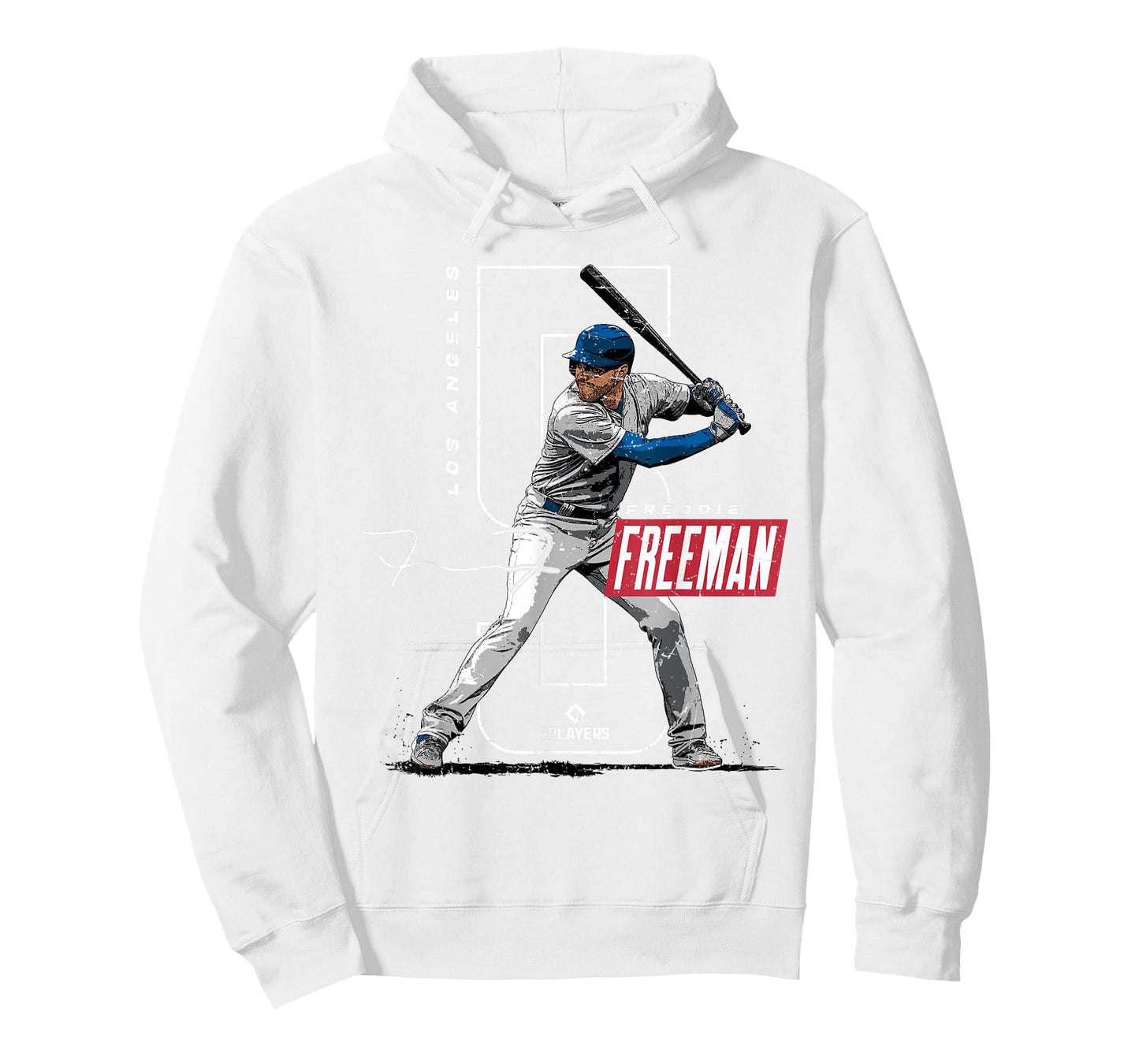 License Champs Freddie Freeman | Los Angeles Baseball Players | MLBFRE3002 T-Shirt, Small, Blue