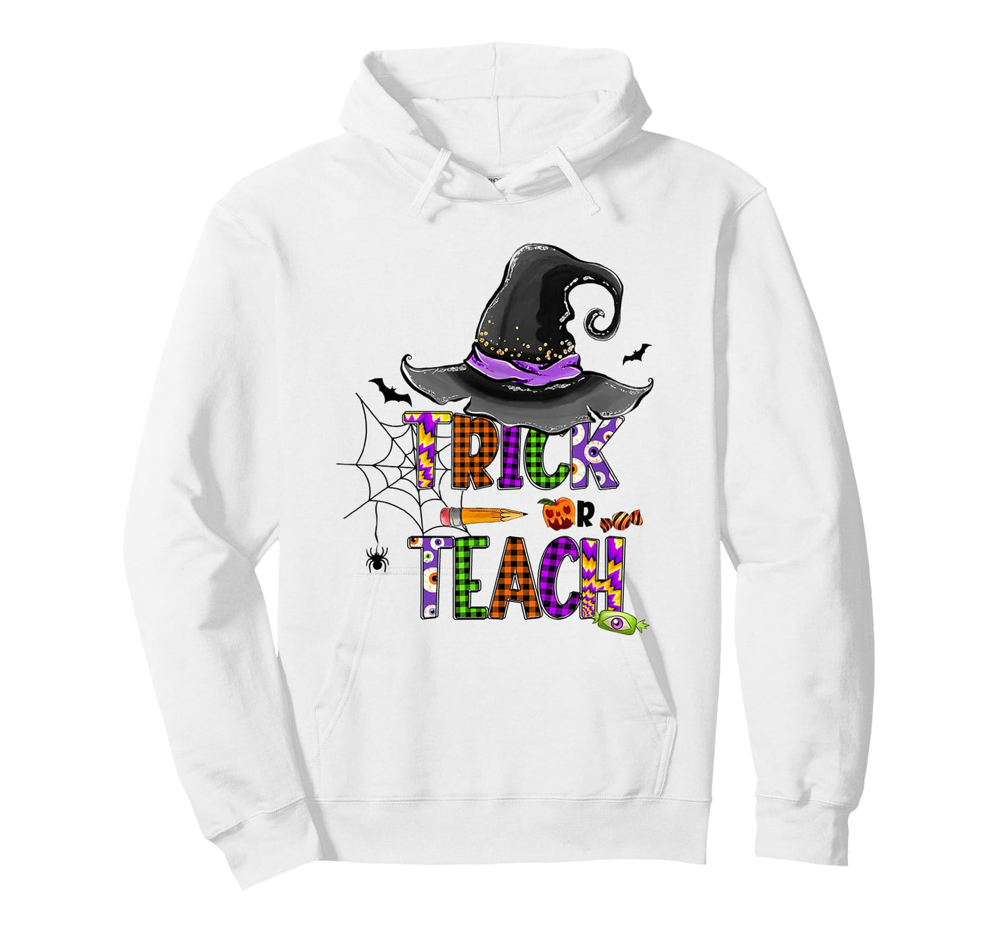 Retro Trick Or Teach Ghost Teacher Halloween Costume Womens T-Shirt