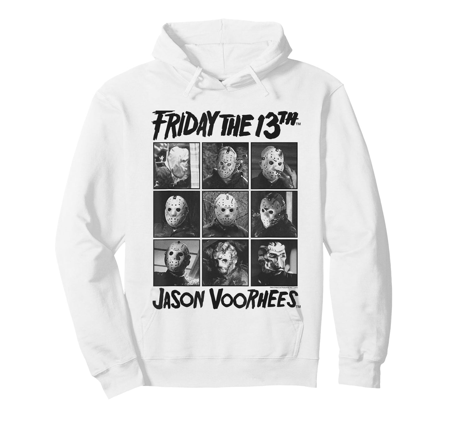 Friday The 13th Jason Black and White Grid Horror Movie T-Shirt