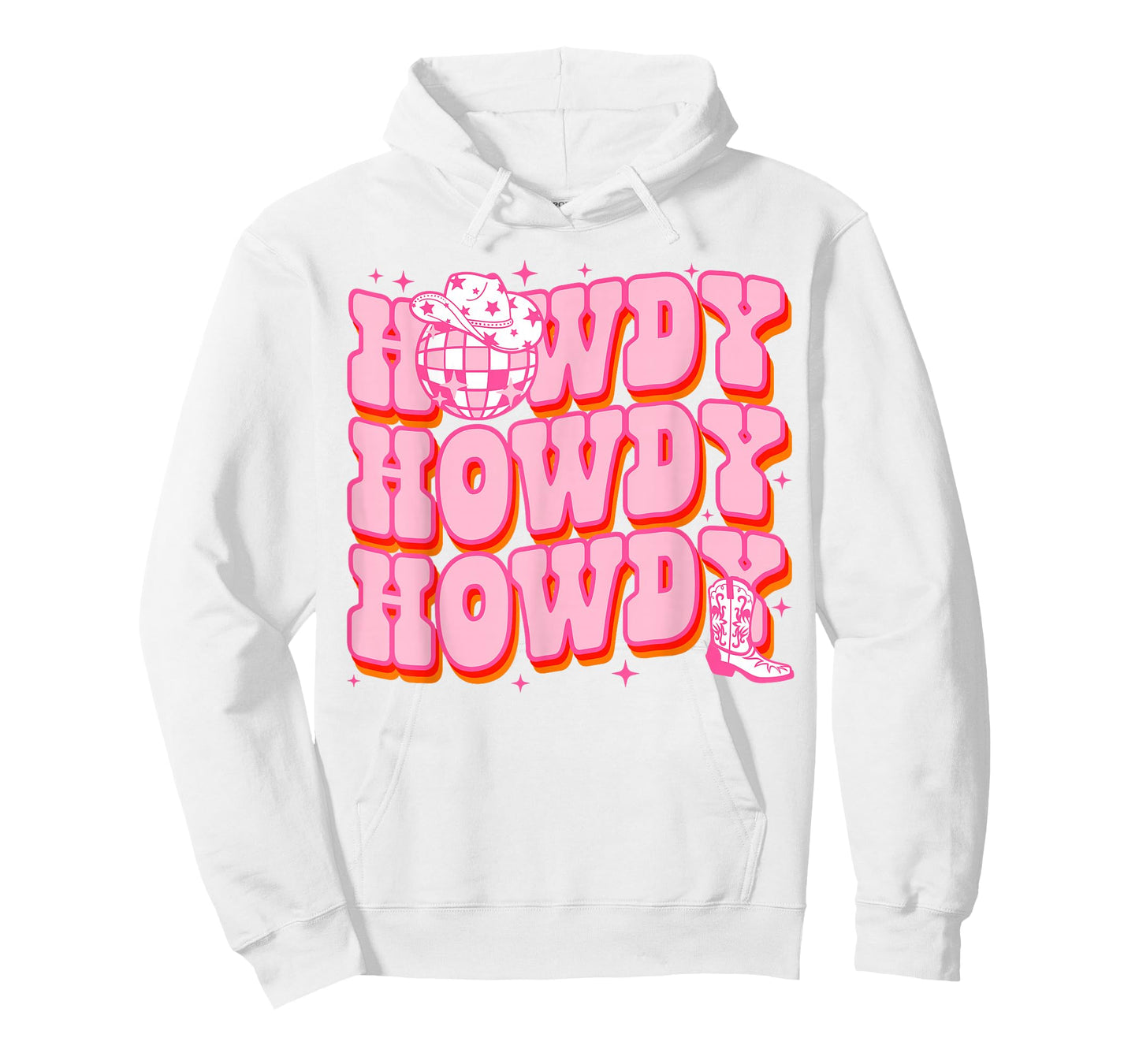 Howdy Southern Western Girl Country Rodeo Pink Disco Cowgirl T-Shirt