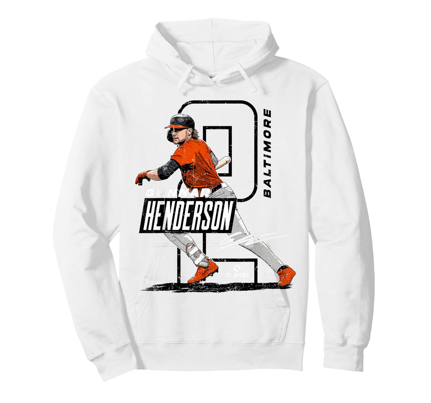 License Champs | Gunnar Henderson Baltimore MLBPA T-Shirt - Orange, Small