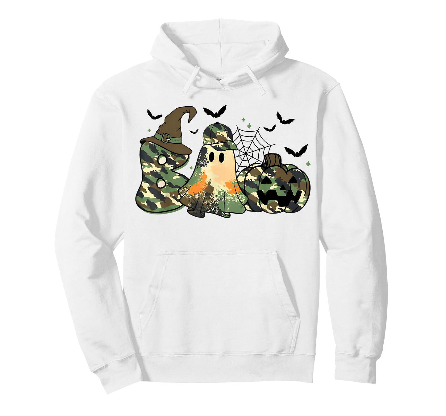 Retro Camo Boo Ghost Coquette Camouflage Ghost Halloween T-Shirt