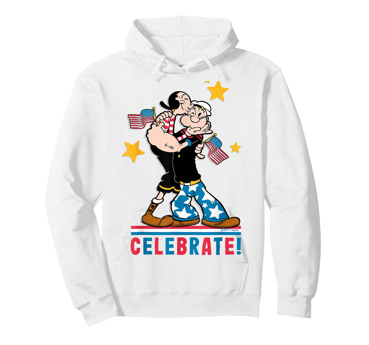 4th of July Popeye and Olive OYL Patriotic His and Hers T-Shirt
