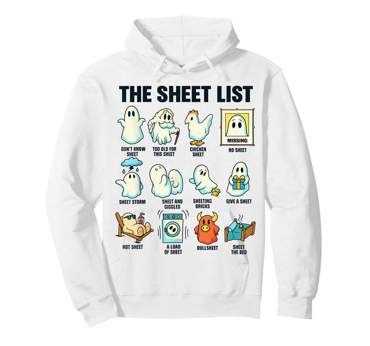 The Sheet List Funny Ghost Halloween Costume Tee T-Shirt