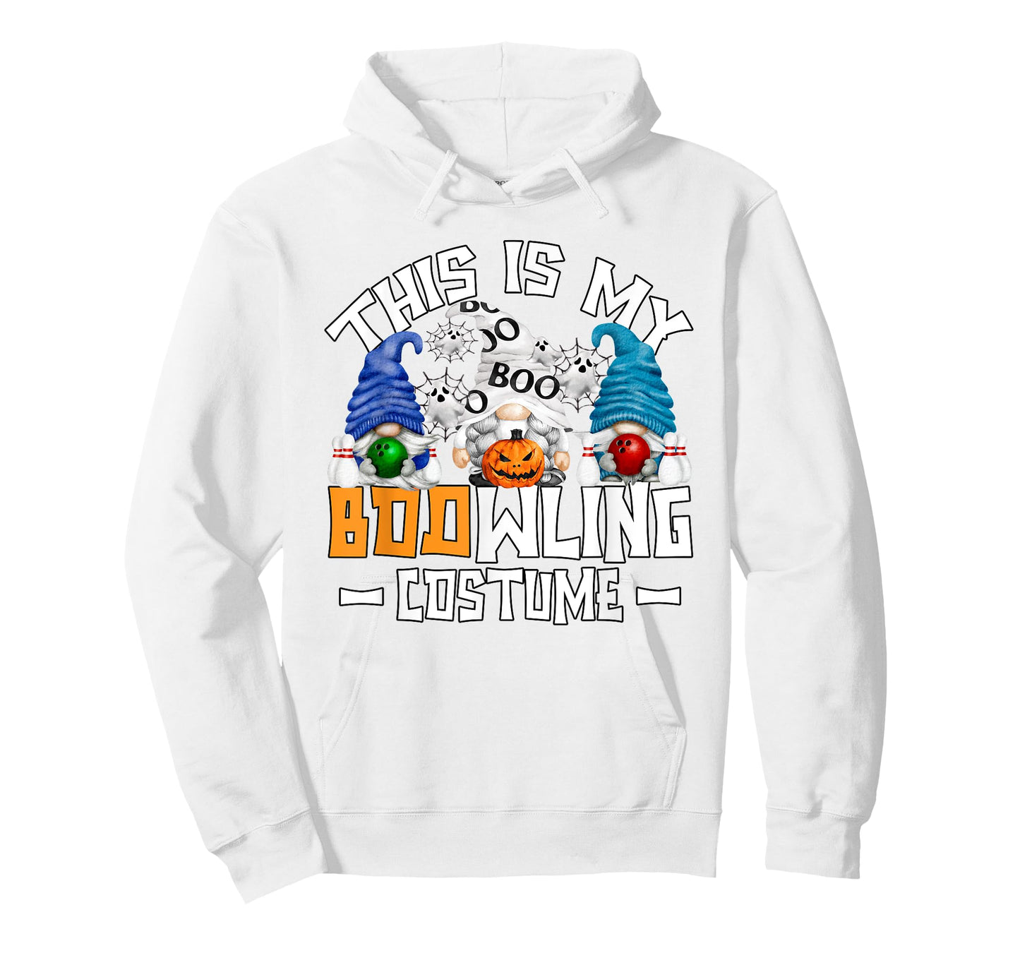Halloween Bowling Gnome For Women Funny Boo Ghost Bowler T-Shirt