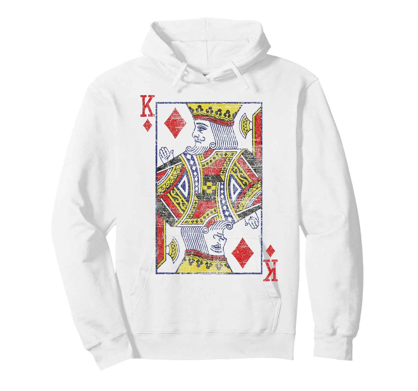 King Of Diamonds Playing Card Costume Poker Distressed T-Shirt