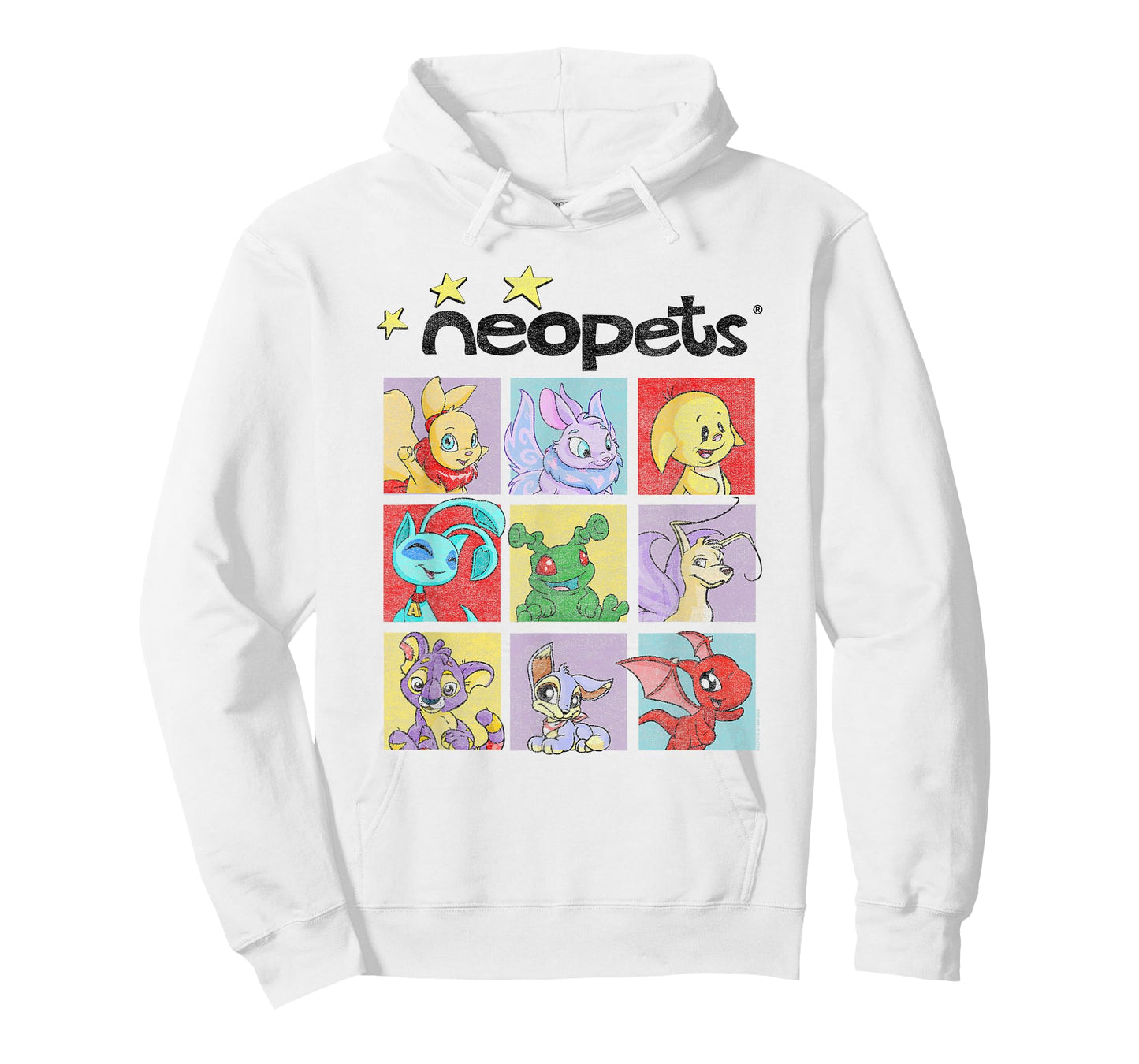 Neopets Pop Art Colorful Character Grid Retro Virtual Pets T-Shirt