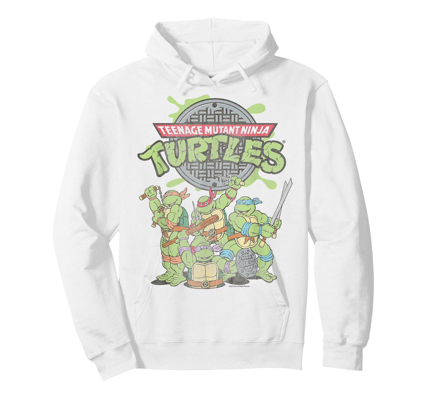 Teenage Mutant Ninja Turtles Sewer Logo and Turtles Retro T-Shirt