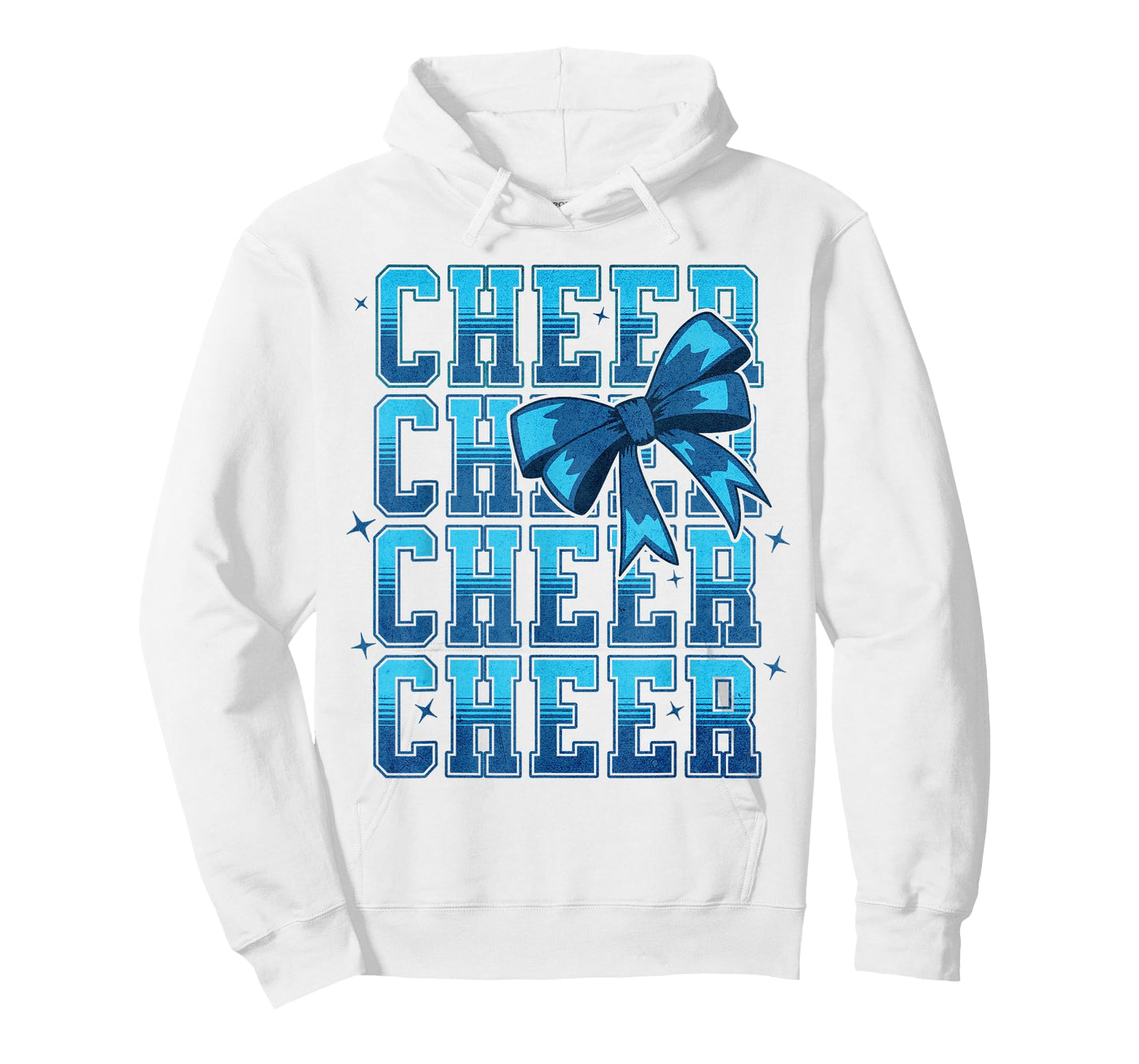 Coquette Cheer Bow Cheerleading Team Spirit Sport Blue T-Shirt