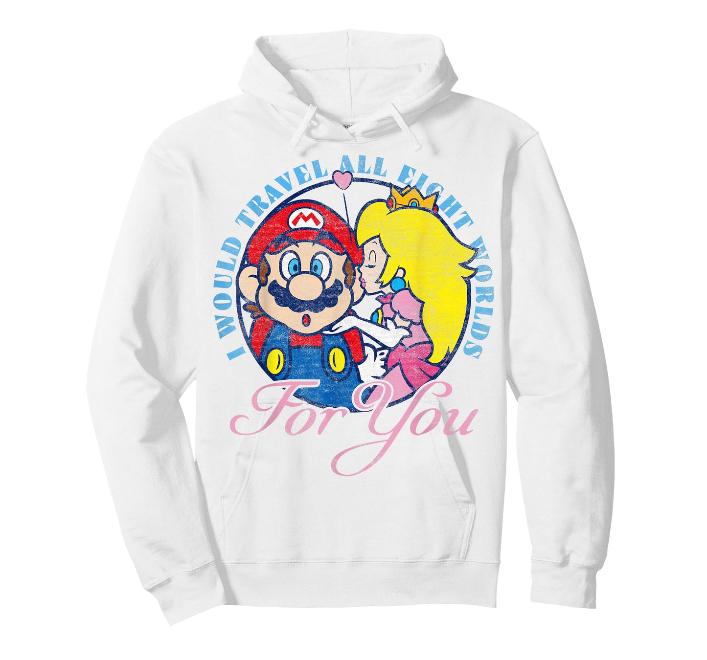 Super Mario Peach & Mario Eight Worlds For You T-Shirt