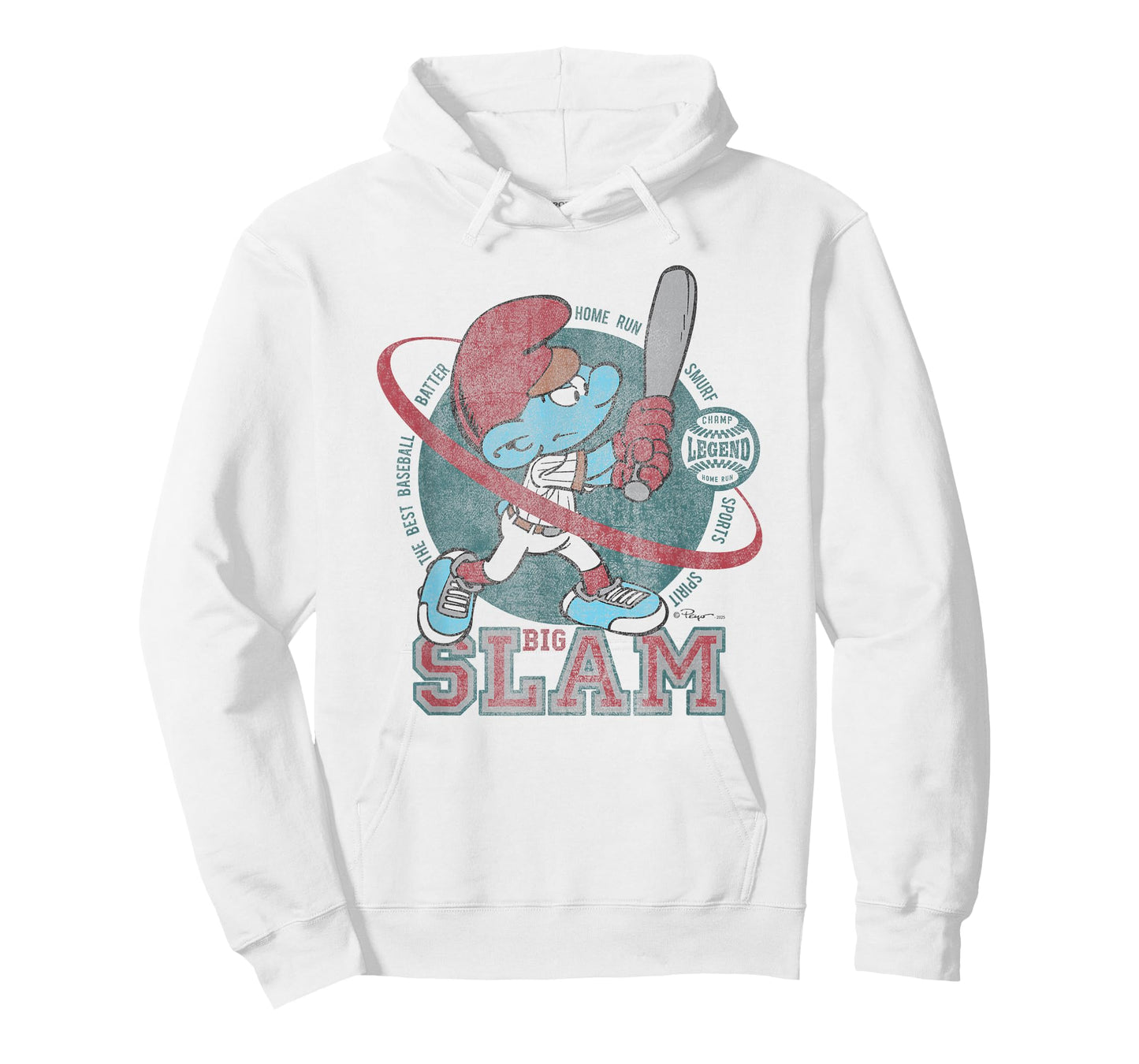 The Smurfs Big Slam Baseball Retro 90's Cartoon T-Shirt