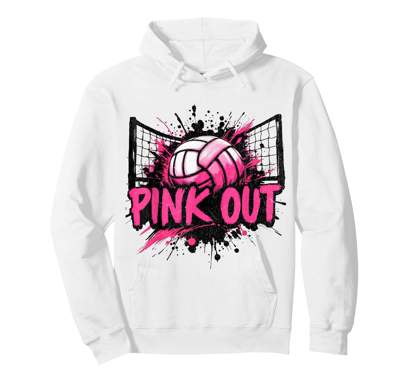 Pink Out Volleyball Mom Girls Player Breast Cancer Awareness T-Shirt