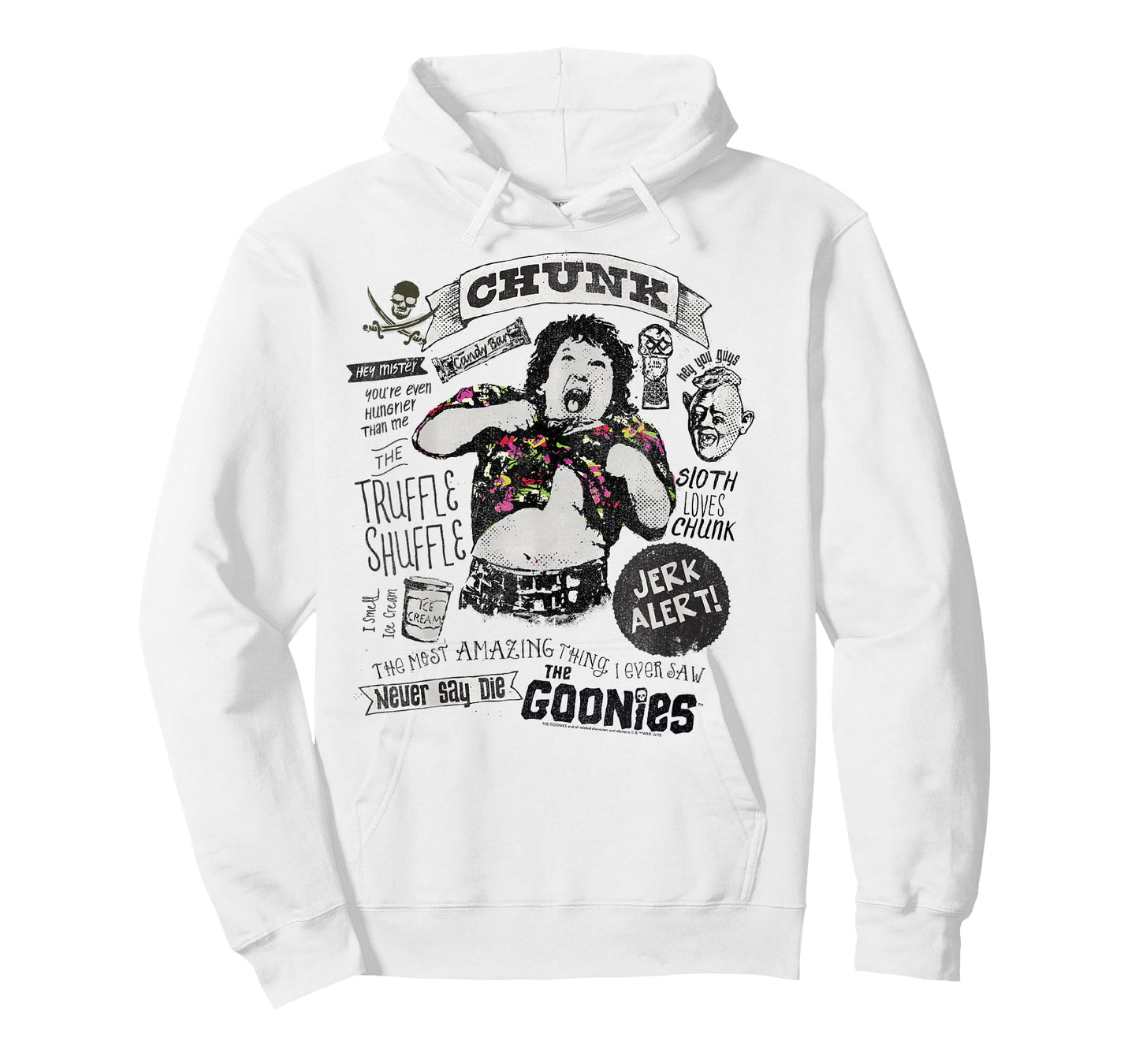 The Goonies Chunk & Sloth Things Text T-Shirt