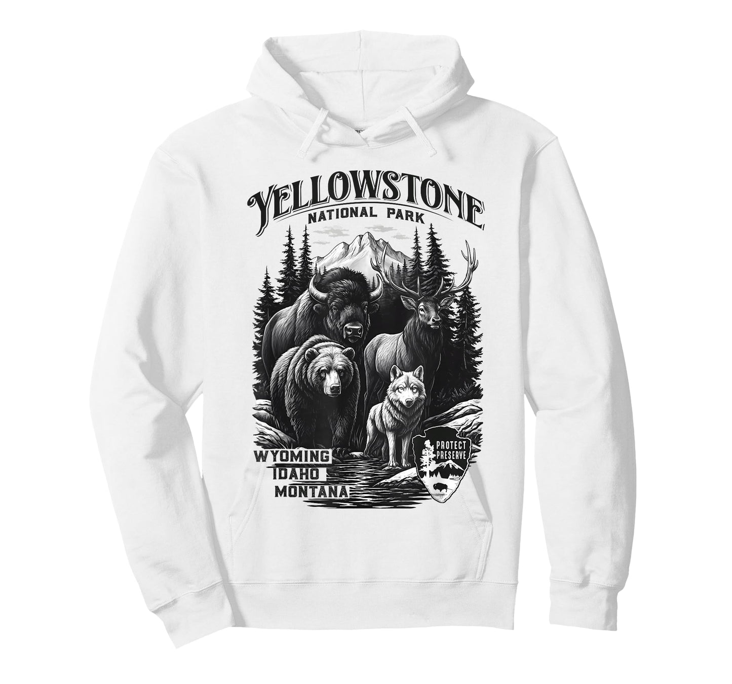 Wyoming Idaho Montana Classic Yellowstone National Park T-Shirt