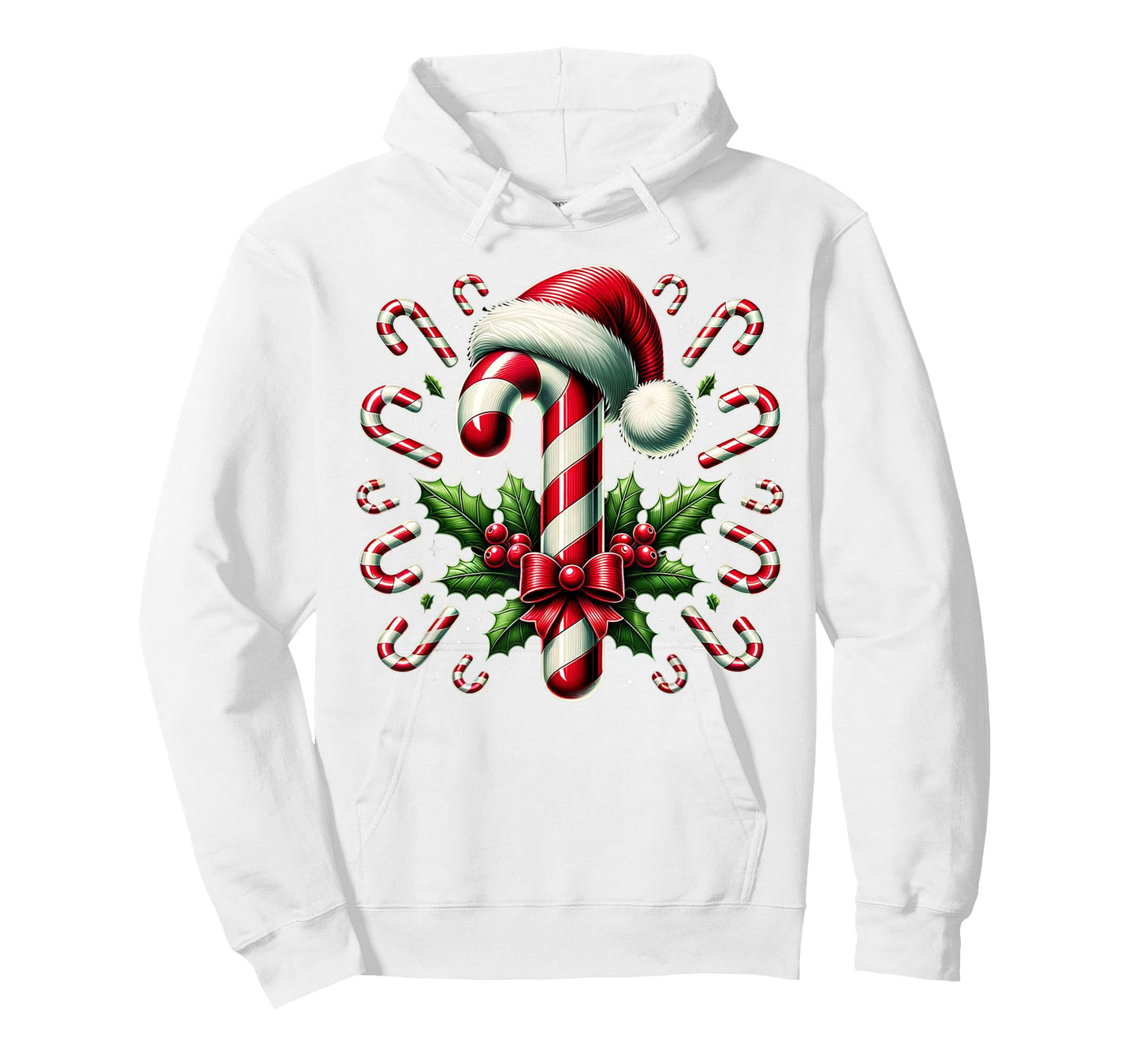 Christmas Candy Cane Crew Lights Red and White Candy Costume T-Shirt