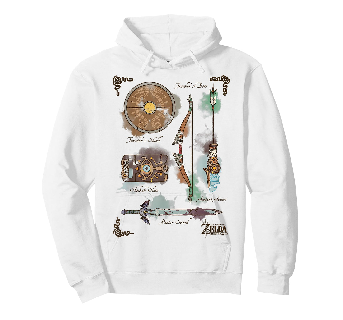 Zelda Breath Of The Wild Link Inventory Graphic T-Shirt T-Shirt