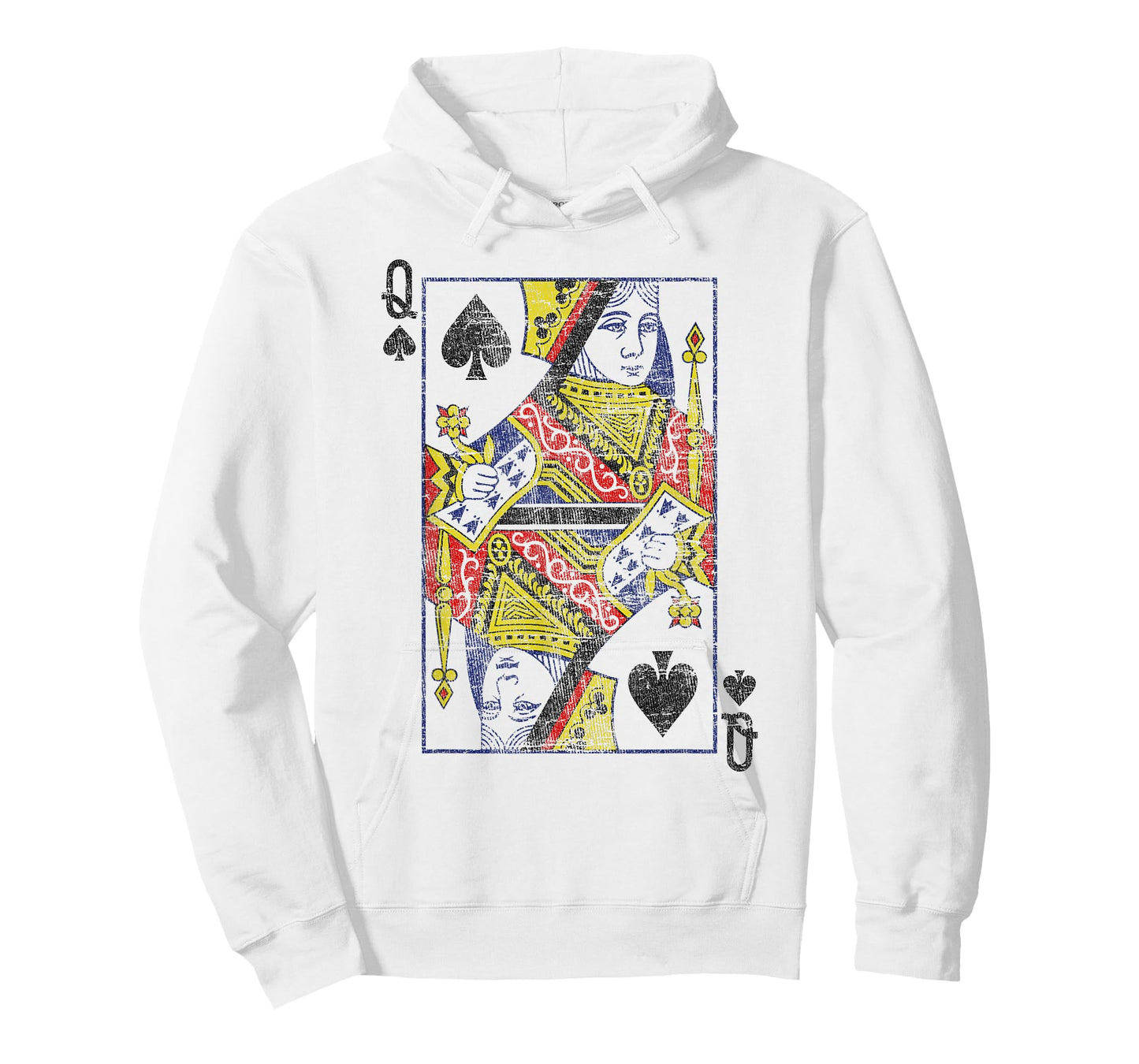 Lady of Spades Playing Cards Costume Poker Distressed T-Shirt