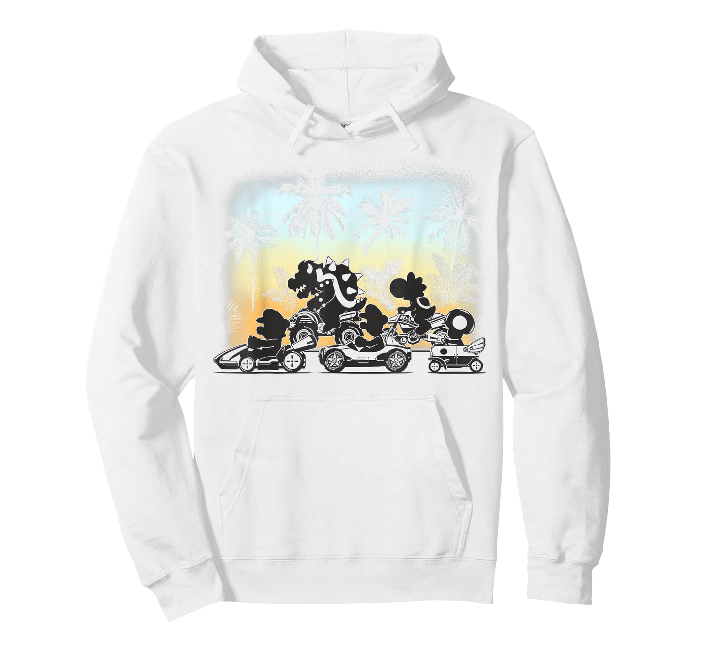Mario Kart Tropical Silhouette Racers T-Shirt
