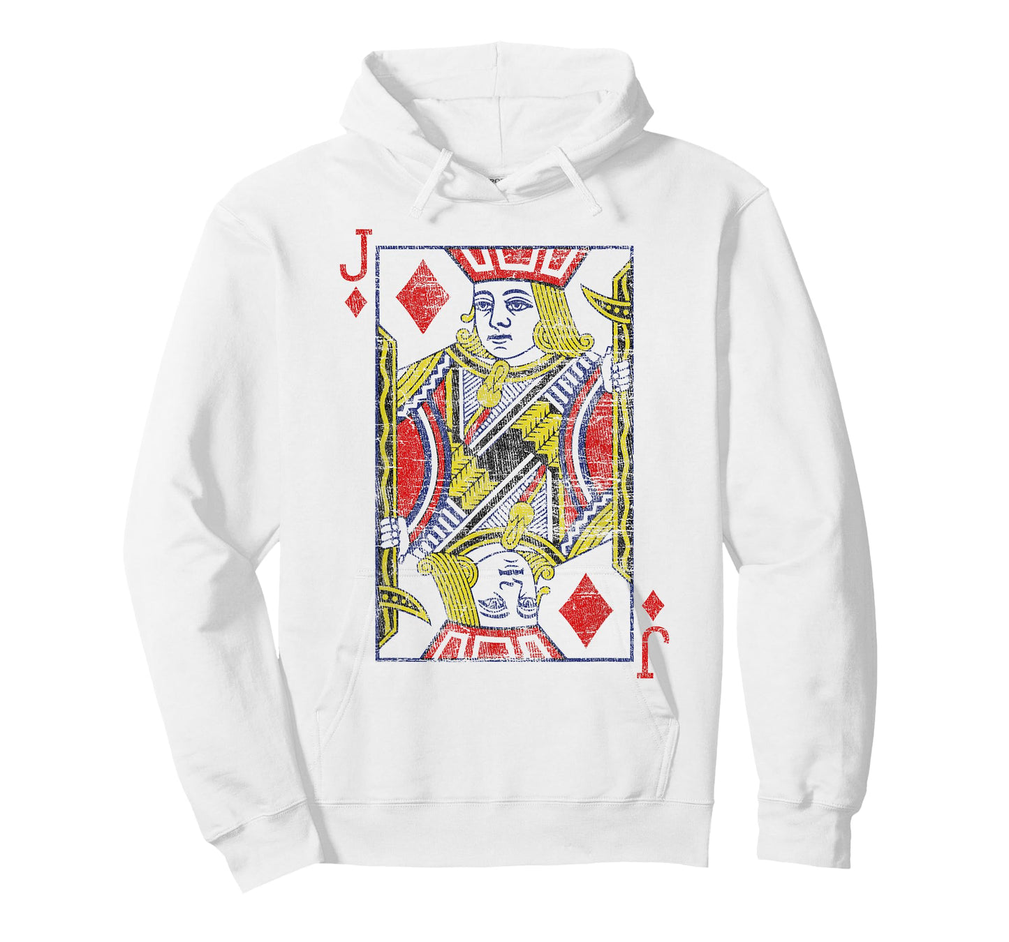 Jack Of Diamonds Playing Card Costume Poker Distressed T-Shirt