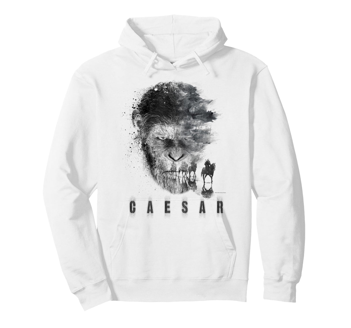 War for The Planet of The Apes Monochrome Caesar & Riders T-Shirt