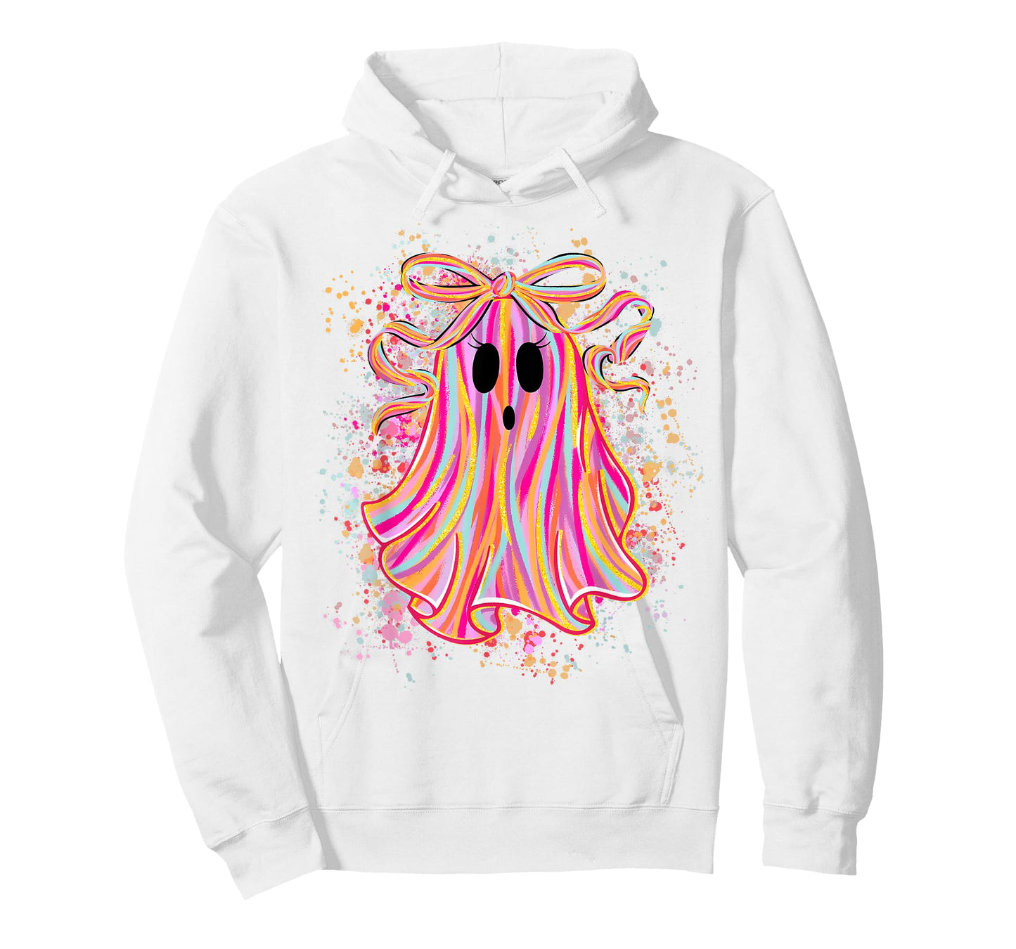 Preppy Boo Ghost Coquette Bow Halloween Spooky Season Girls T-Shirt