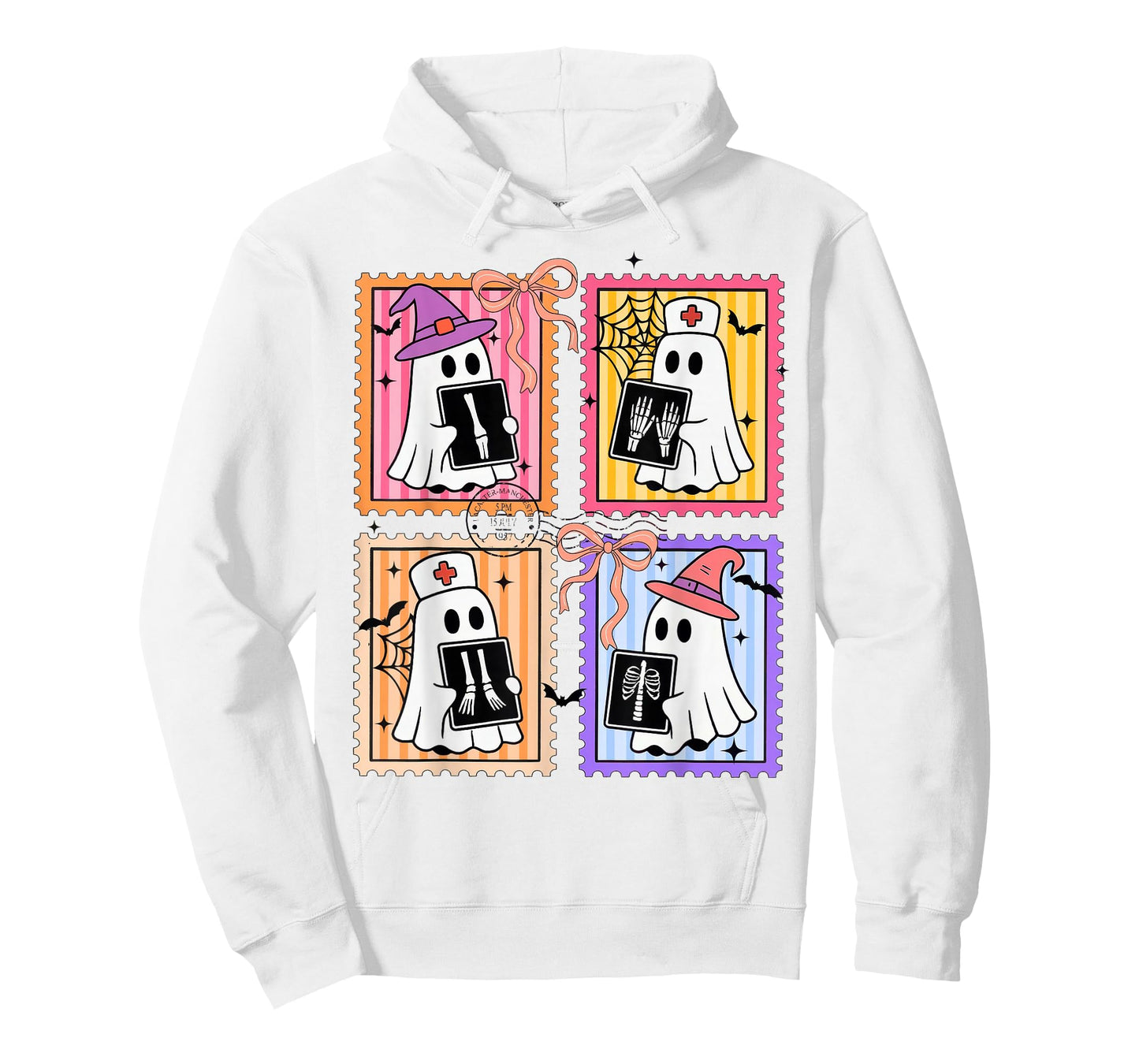 Halloween Radiology Technologist RAD Tech X-ray Ghost Stamp T-Shirt
