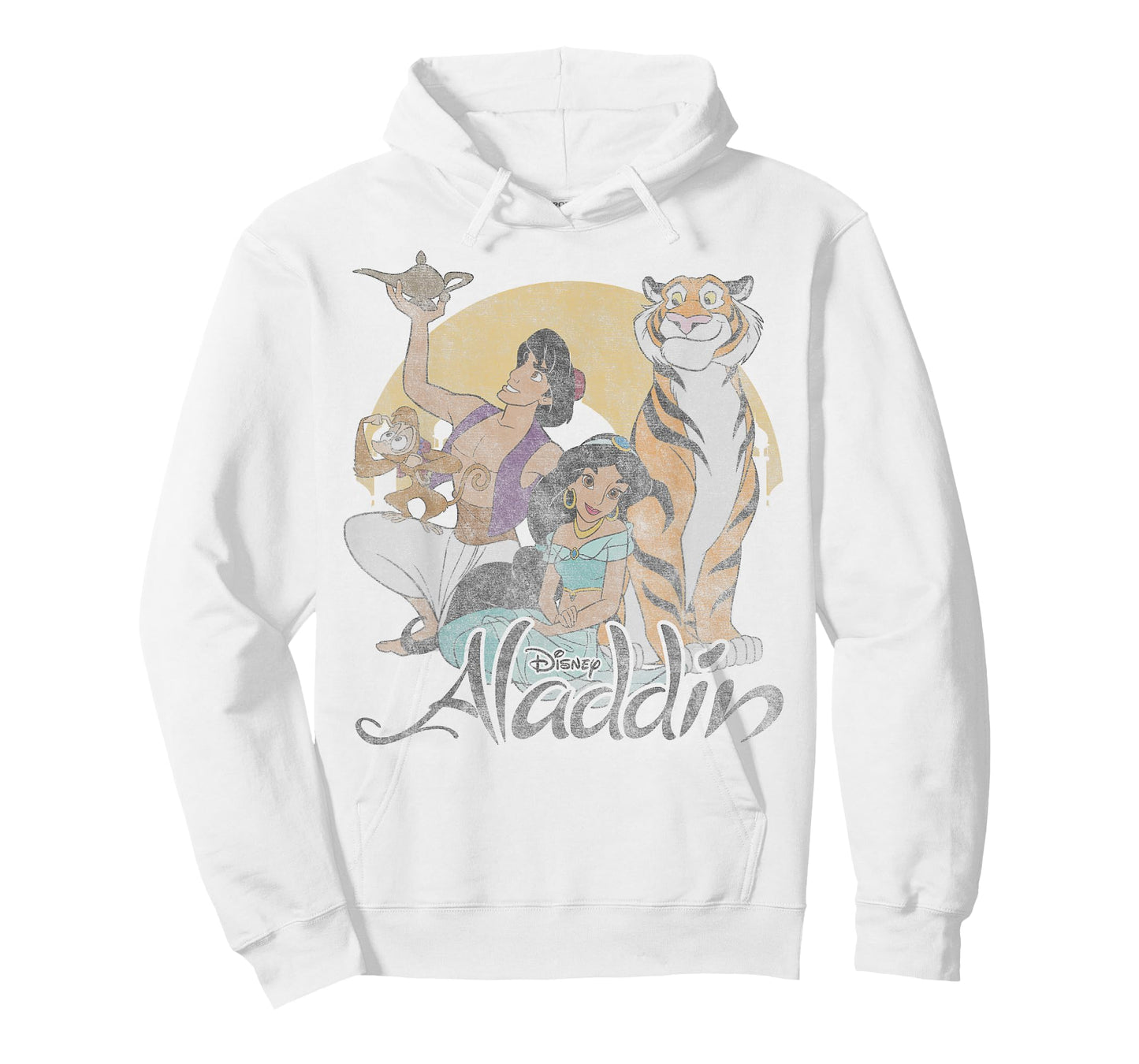 Disney Aladdin Group Shot Faded Sun Poster T-Shirt