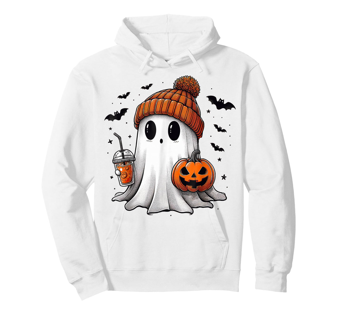 Ghost Drinking Coffee Halloween Ghost T-Shirt
