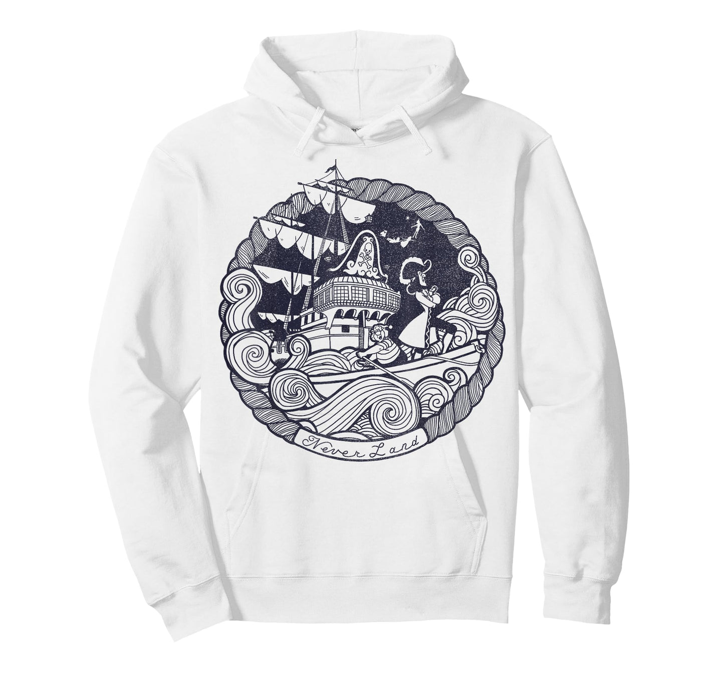 Disney Peter Pan Captain Hook Ship Stamp Graphic T-Shirt T-Shirt