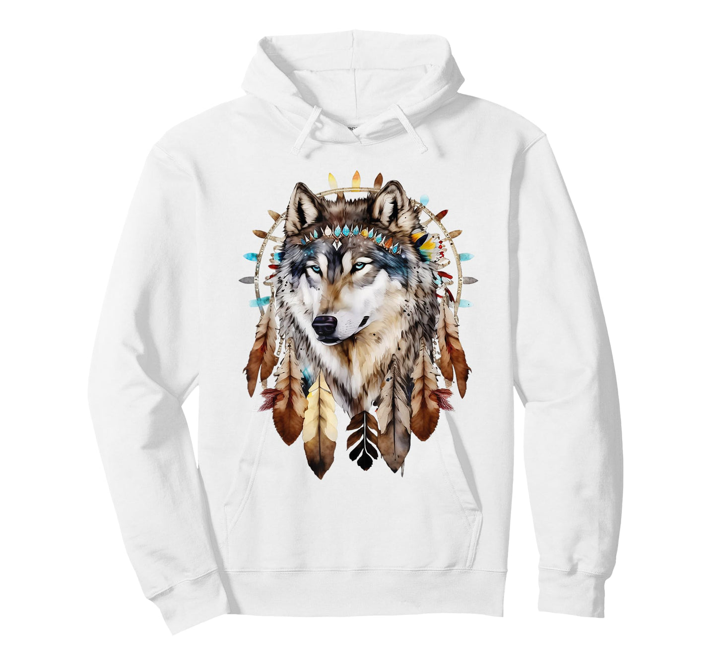 Native American Boho Dreamcatcher Tribe Wolf T-Shirt
