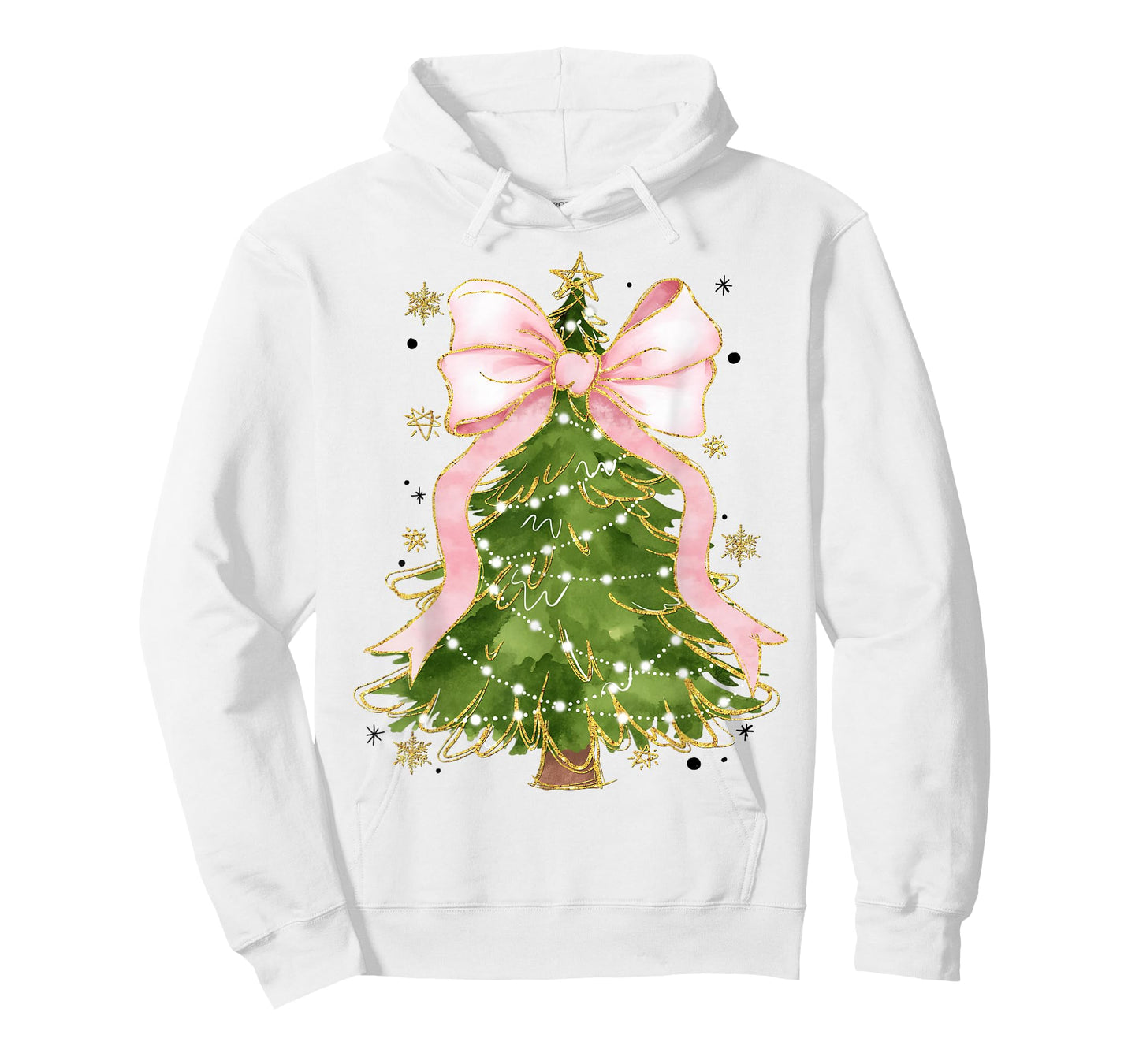 Coquette Bow Christmas Tree Xmas Holiday Girly Outfit Women T-Shirt