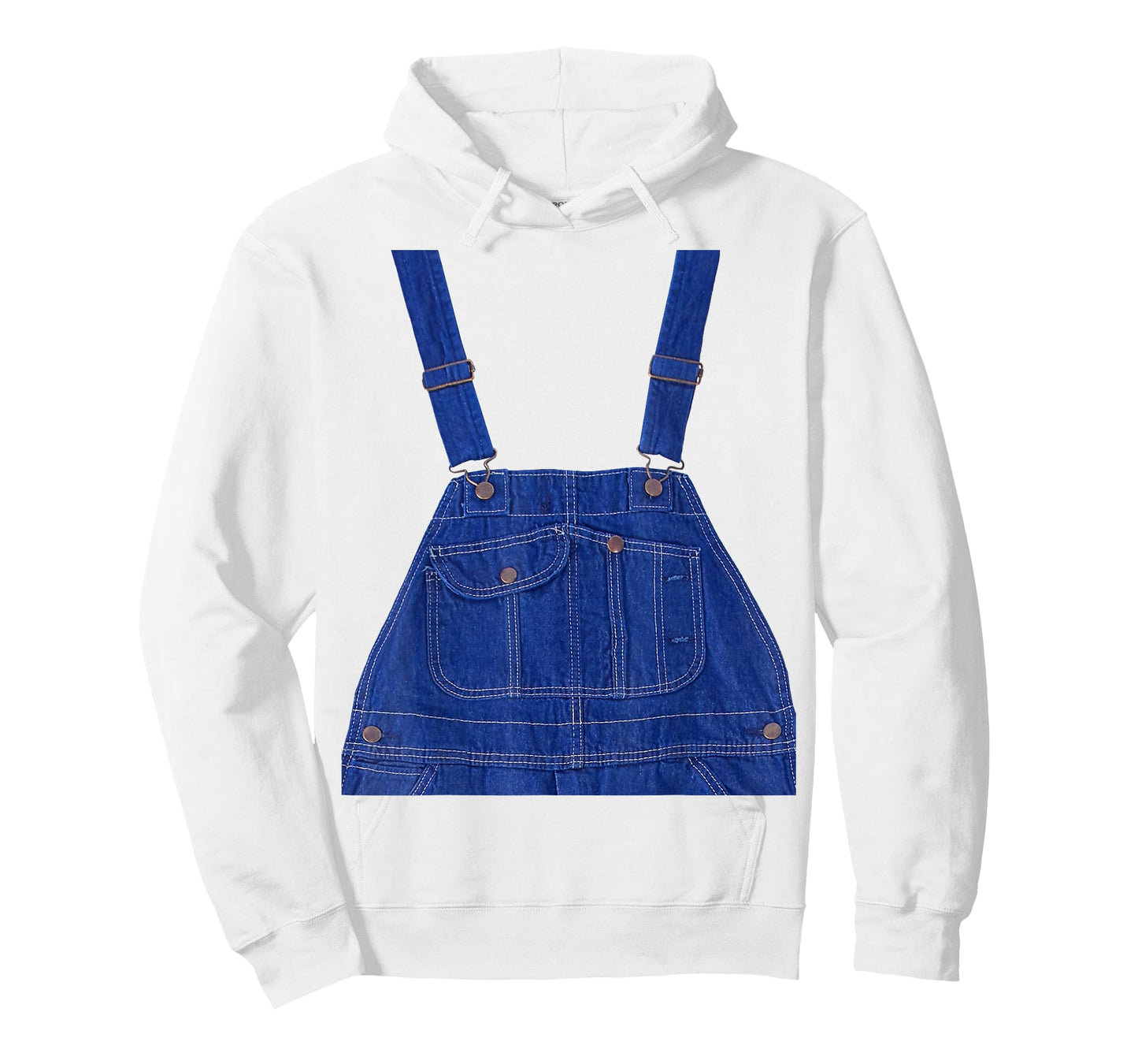 Party Costume - Blue Color Overall Printed On A Yellow Color T-Shirt