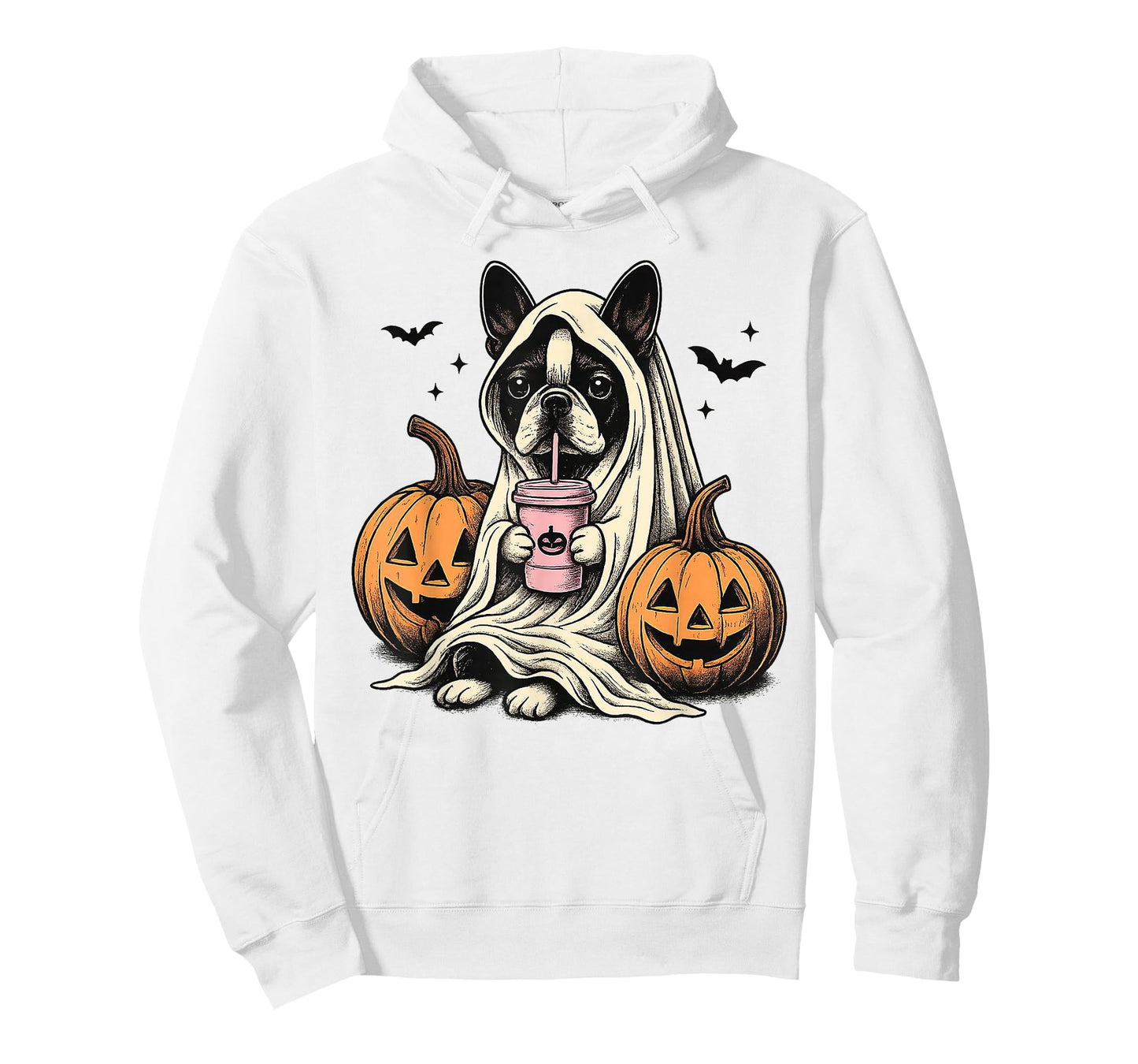 Halloween Boston Terrier Ghost T-Shirt