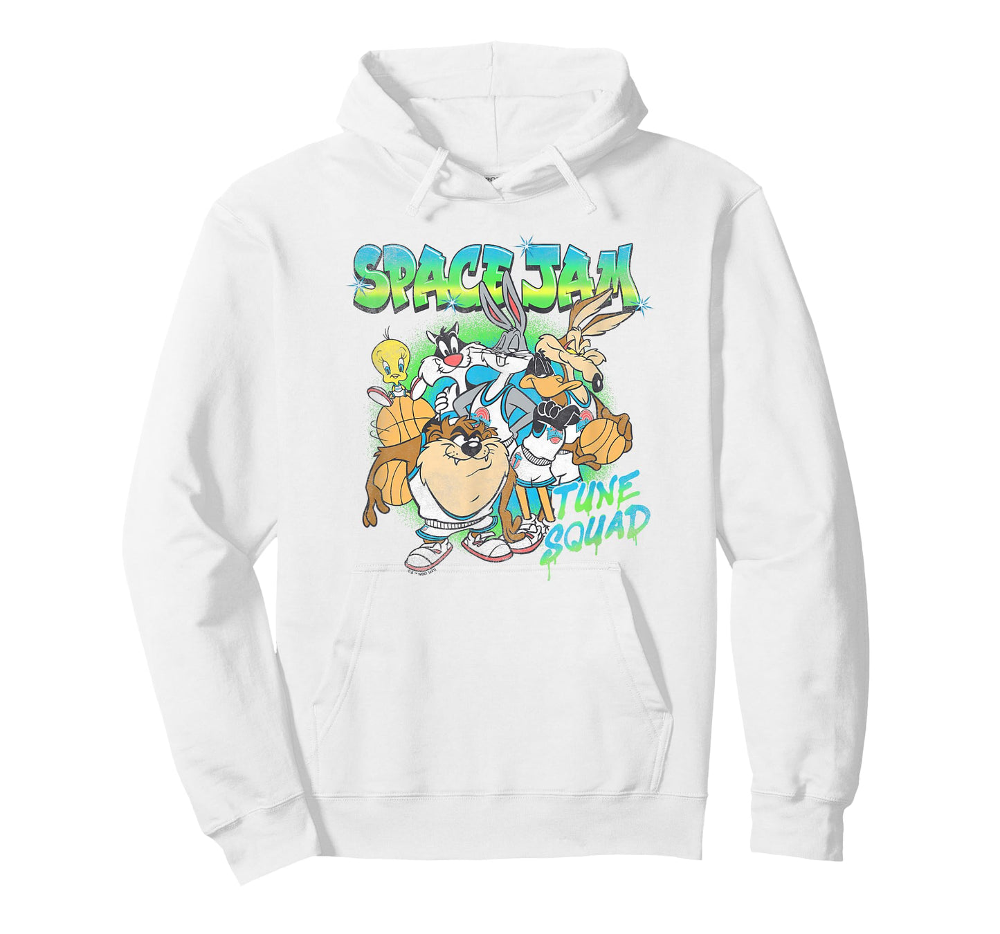 Space Jam Classic Tune Squad Airbrush Group Poster T-Shirt