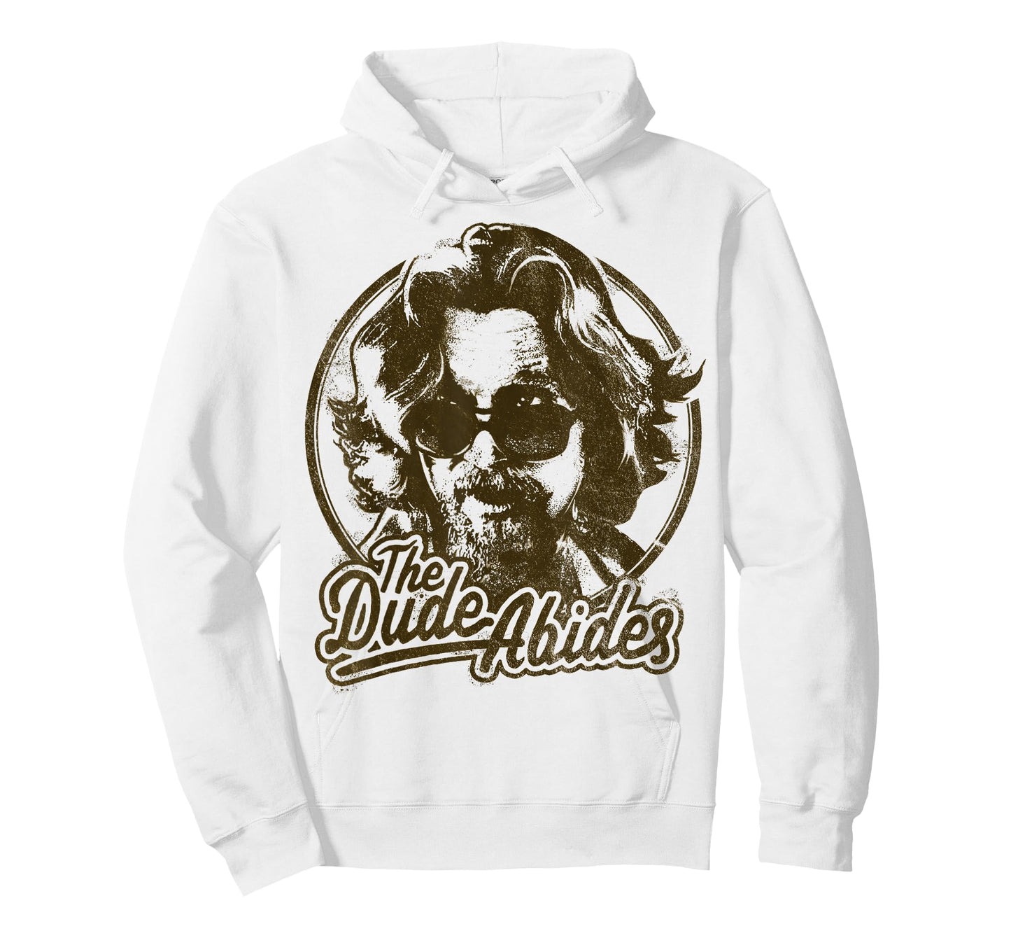 Big Lebowski The Dude Abides Negative Head Shot Portrait T-Shirt