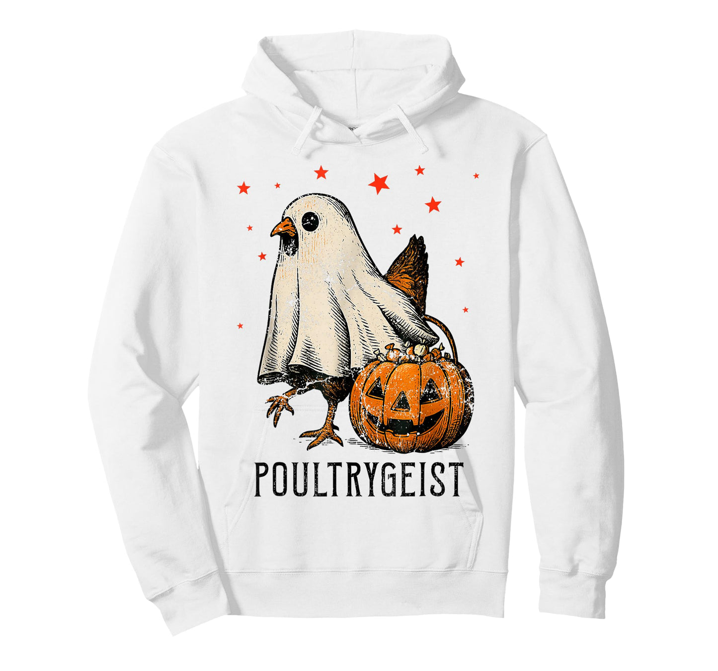 Poultrygeist Chicken Ghost Pumpkin Costume Halloween T-Shirt