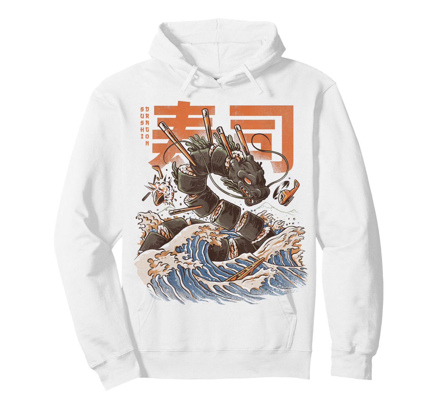 Great Sushi Dragon Japanese Food Kawaii Dragon Anime T-Shirt