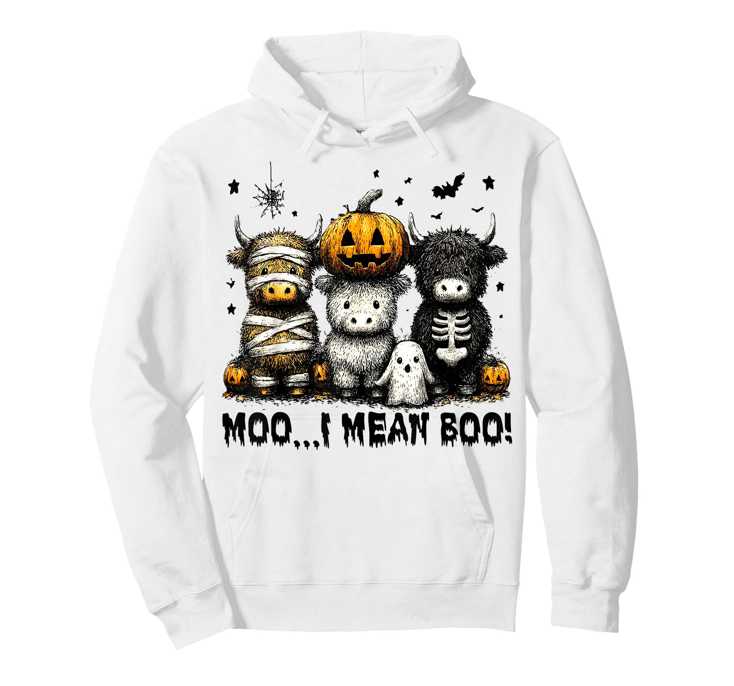 Ghost Cow Moo I Mean Boo Halloween Outfit Funny Cow Lover T-Shirt