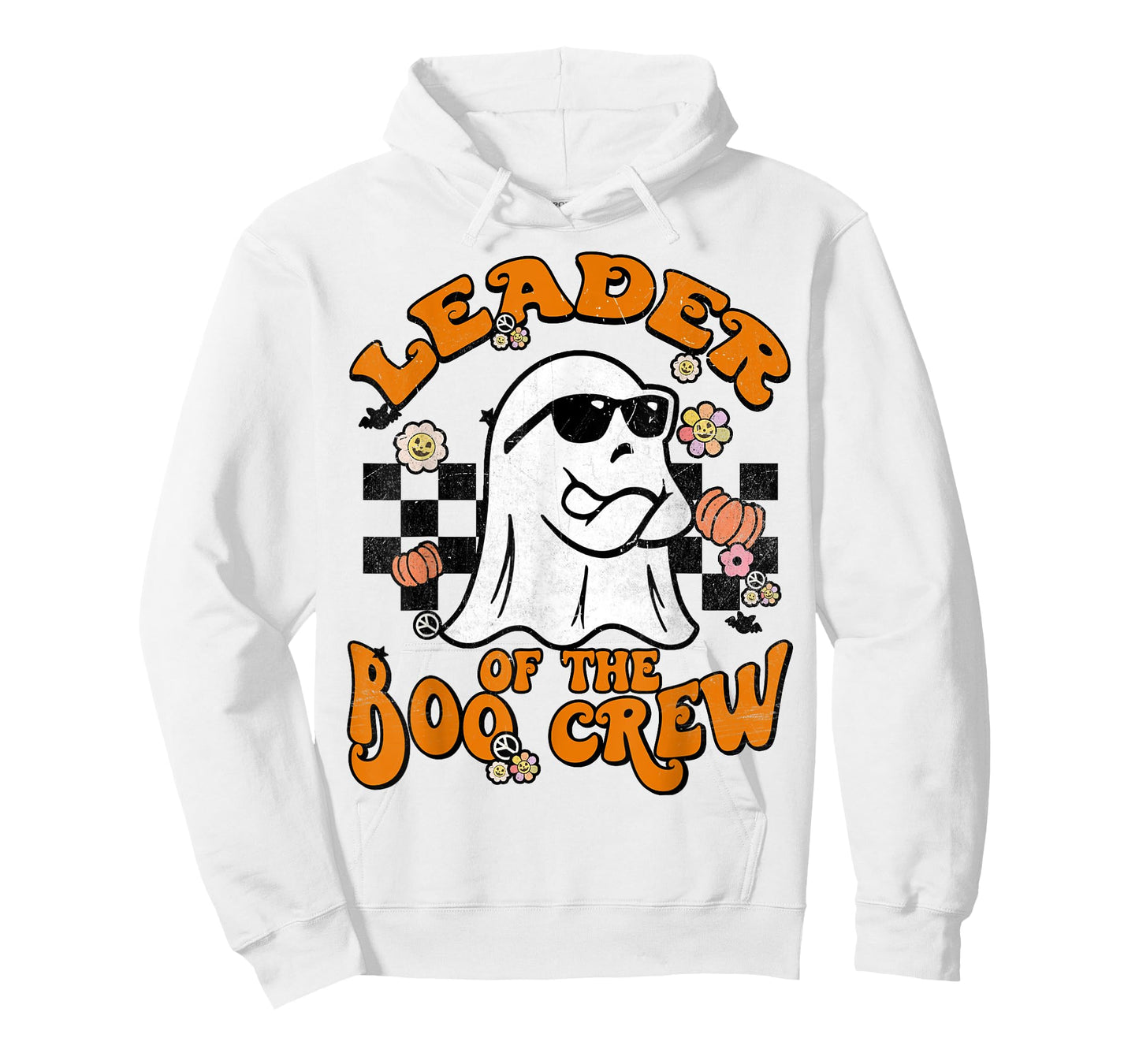 Leader Boo Crew Groovy Matching Family Halloween Men Women T-Shirt