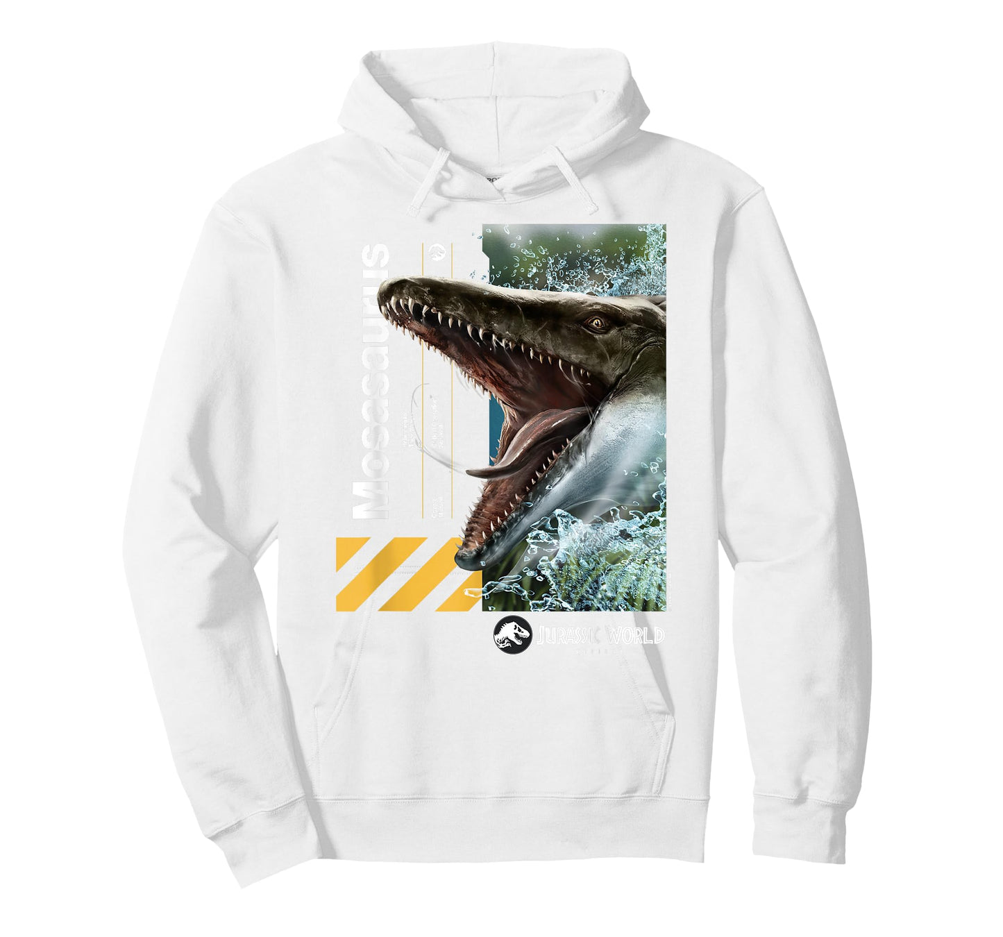 Jurassic World Mosasaurus T-Shirt - Unisex-Adults/Kids, Black, Small, Short Sleeve, Cotton, Solid, Crew Neck, Modern Classic Fit Lightweight