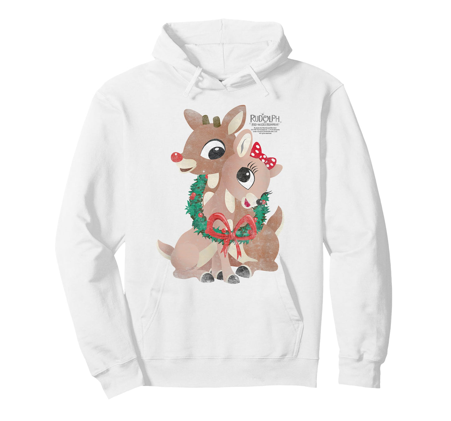 Rudolph and Clarice Holiday Wreath Vintage Christmas T-Shirt