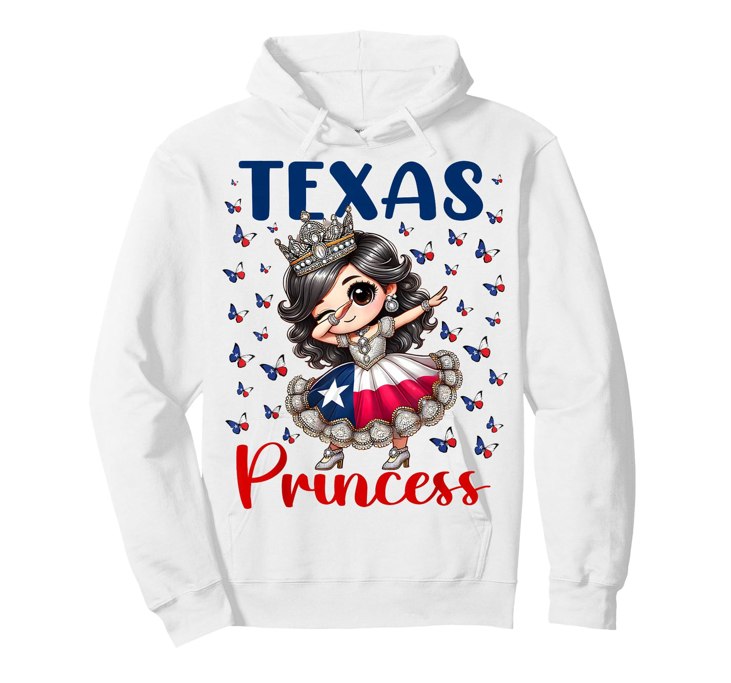 Texas Princess Dab Dance Texas Flag for Girls Toddlers Kids T-Shirt