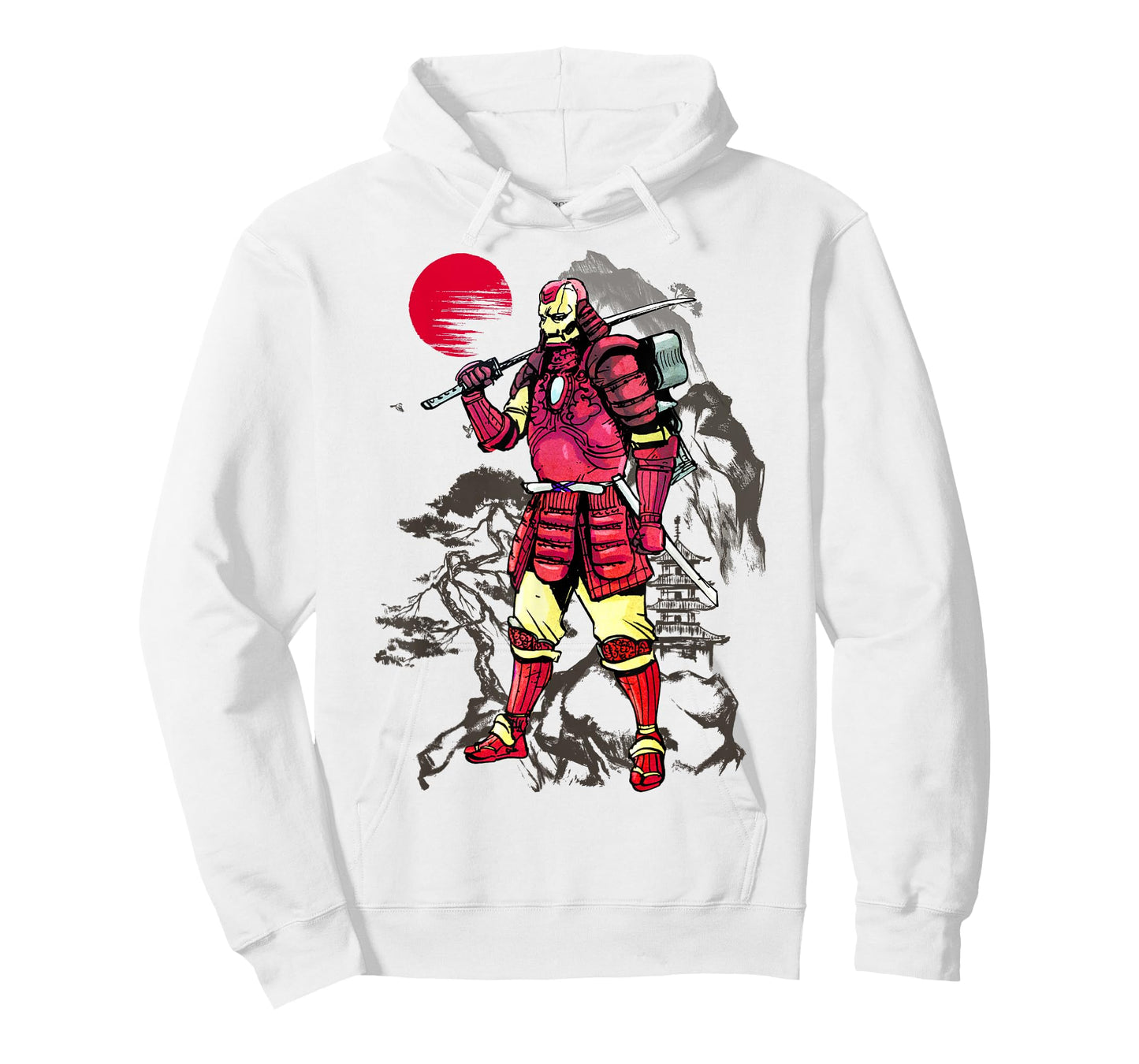 Marvel Iron Man Samurai Mountain Sunset Graphic T-Shirt T-Shirt