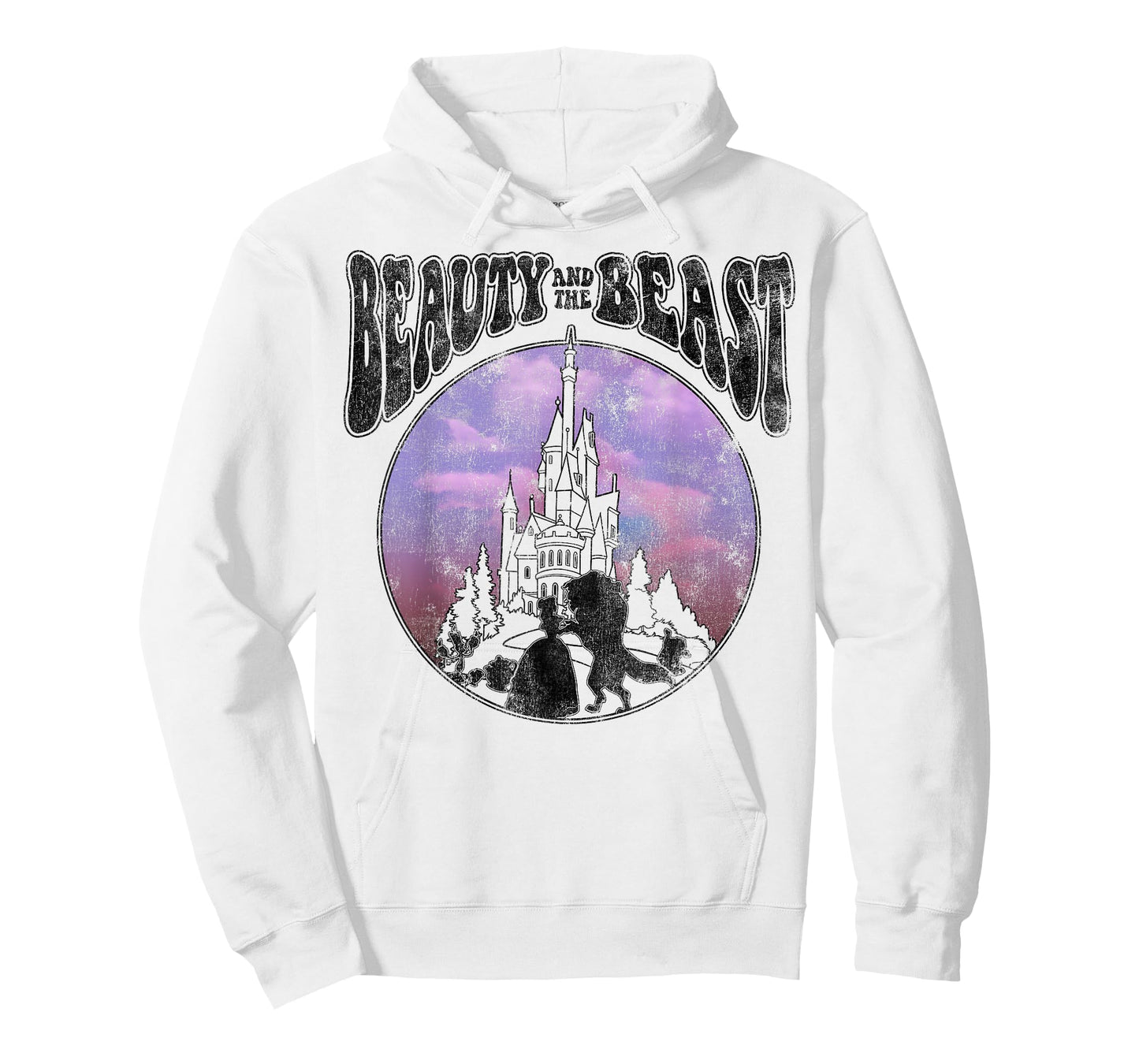 Disney Beauty and the Beast Watercolor Palace Silhouettes T-Shirt
